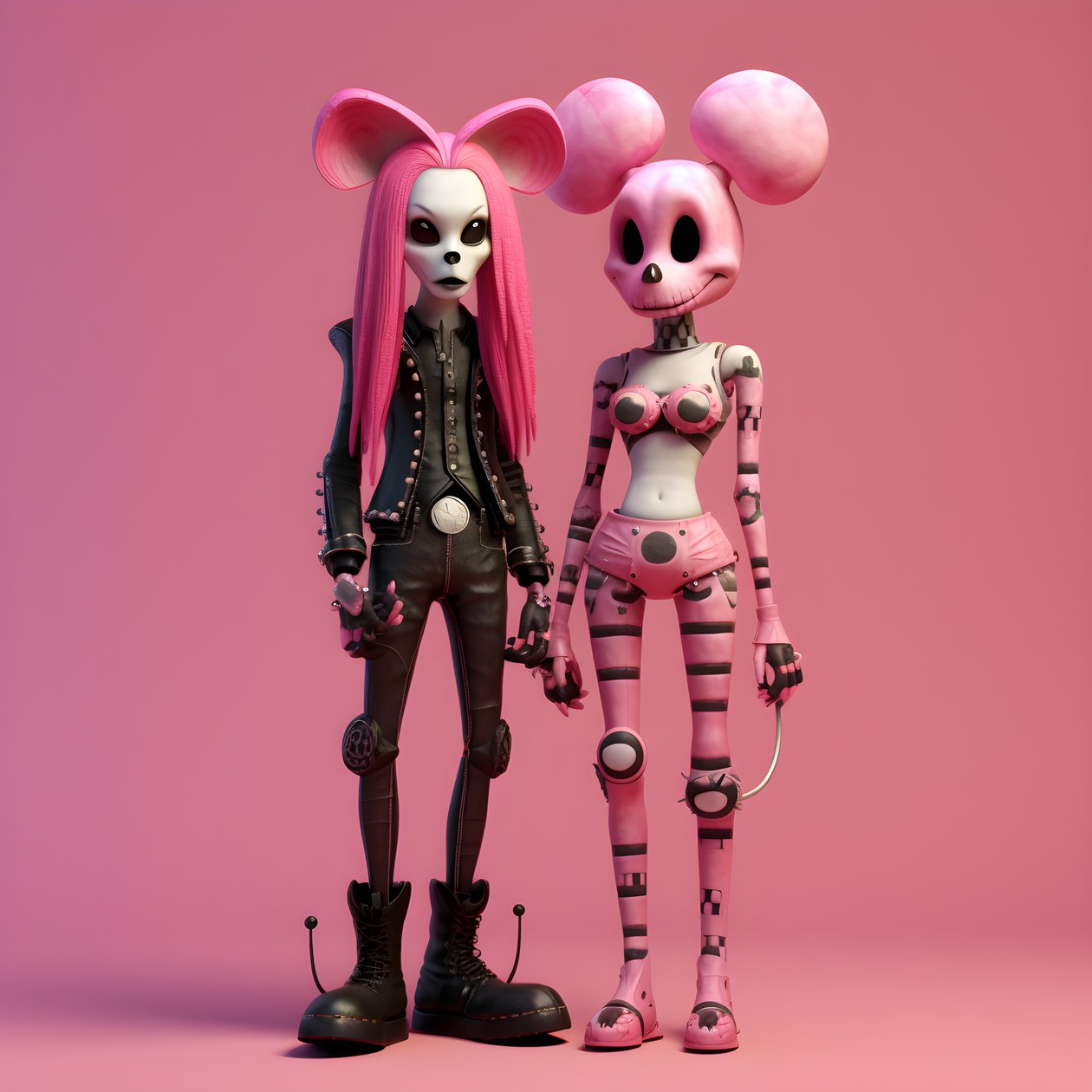mardröm innan jul punk rosa minnie och mickey mouse 2 av Kurt Heppke