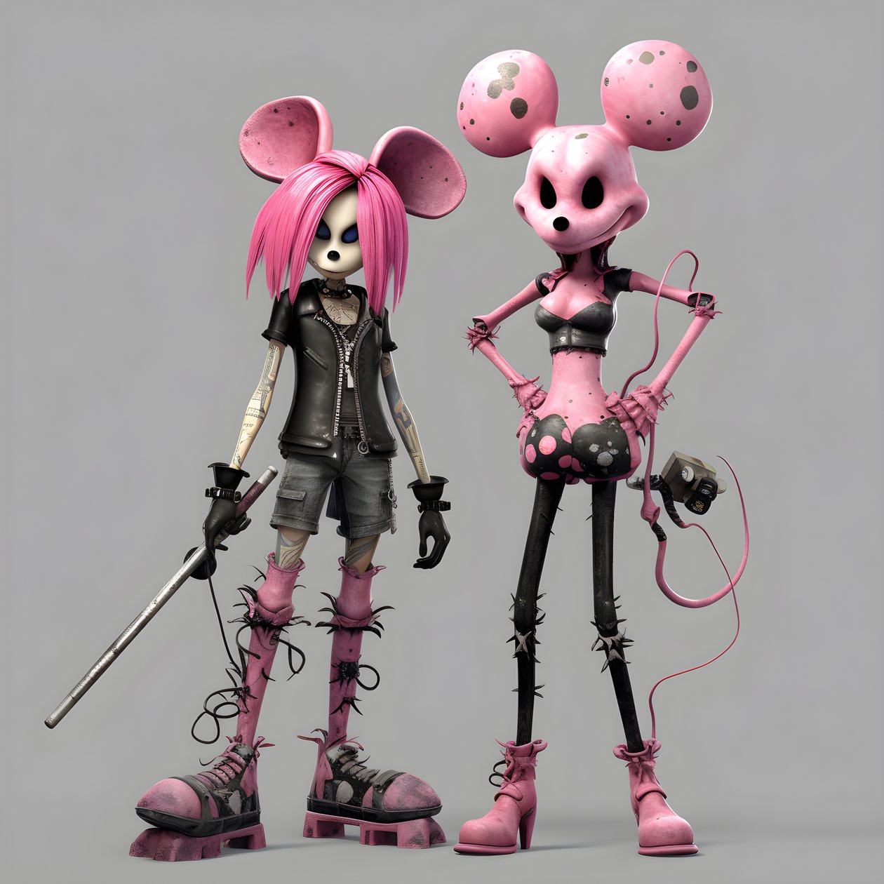 mardröm innan jul punk rosa minnie och mickey mouse 3 av Kurt Heppke