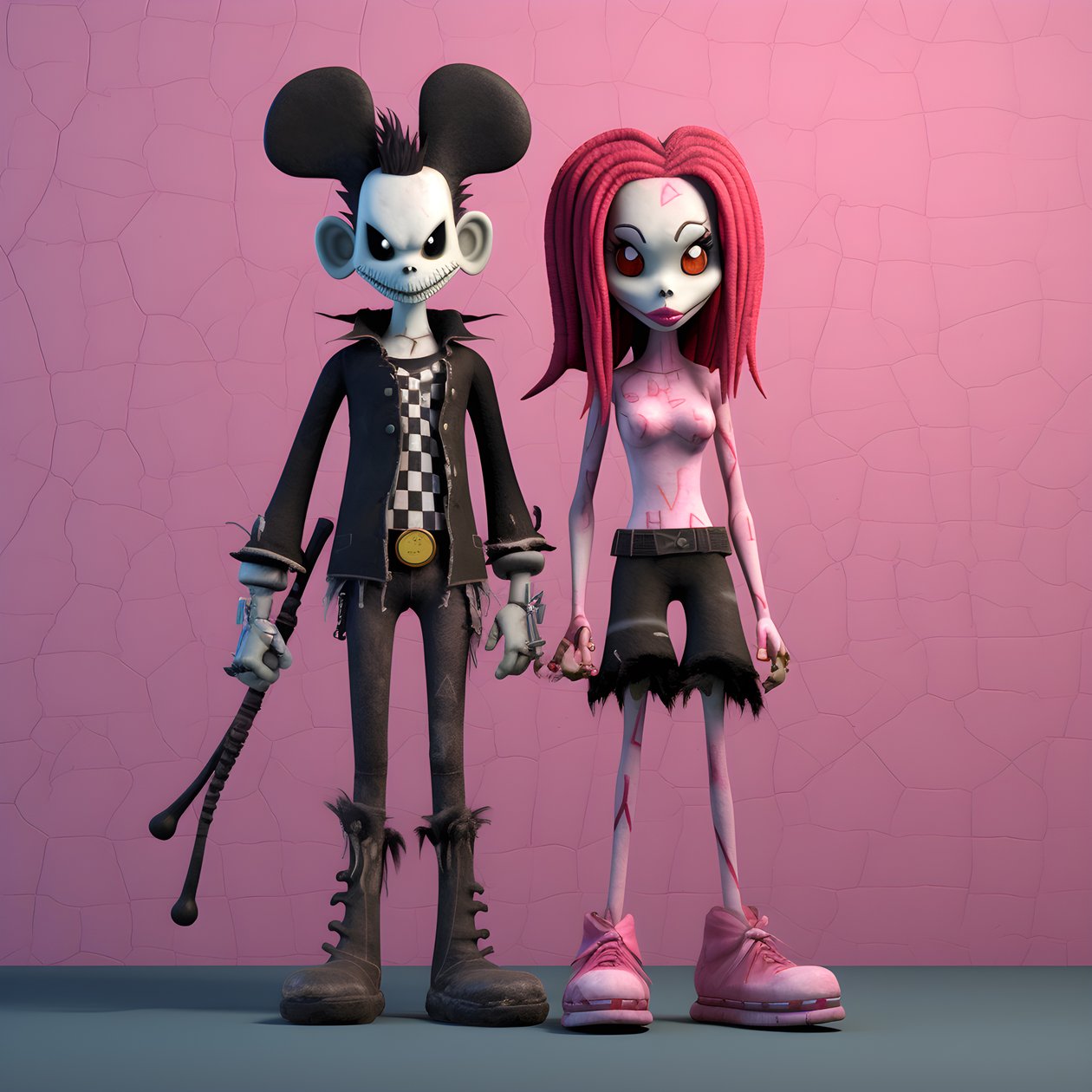 mardröm innan jul punk rosa minnie och mickey mouse 4 av Kurt Heppke