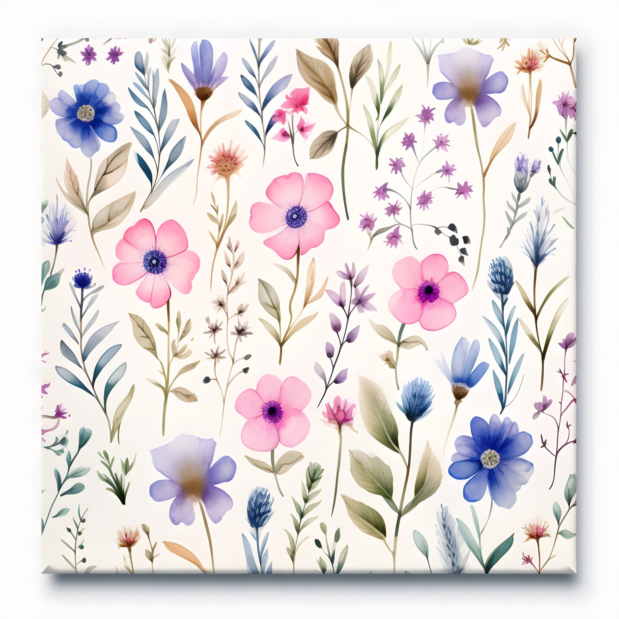 aquarell boho blommiga vilda blommor 3 av Kurt Heppke
