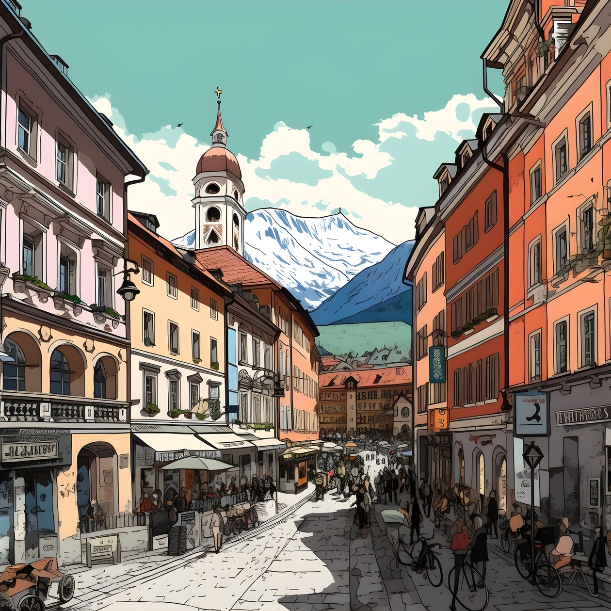 Innsbruck, tecknad film 3 av Kurt Heppke