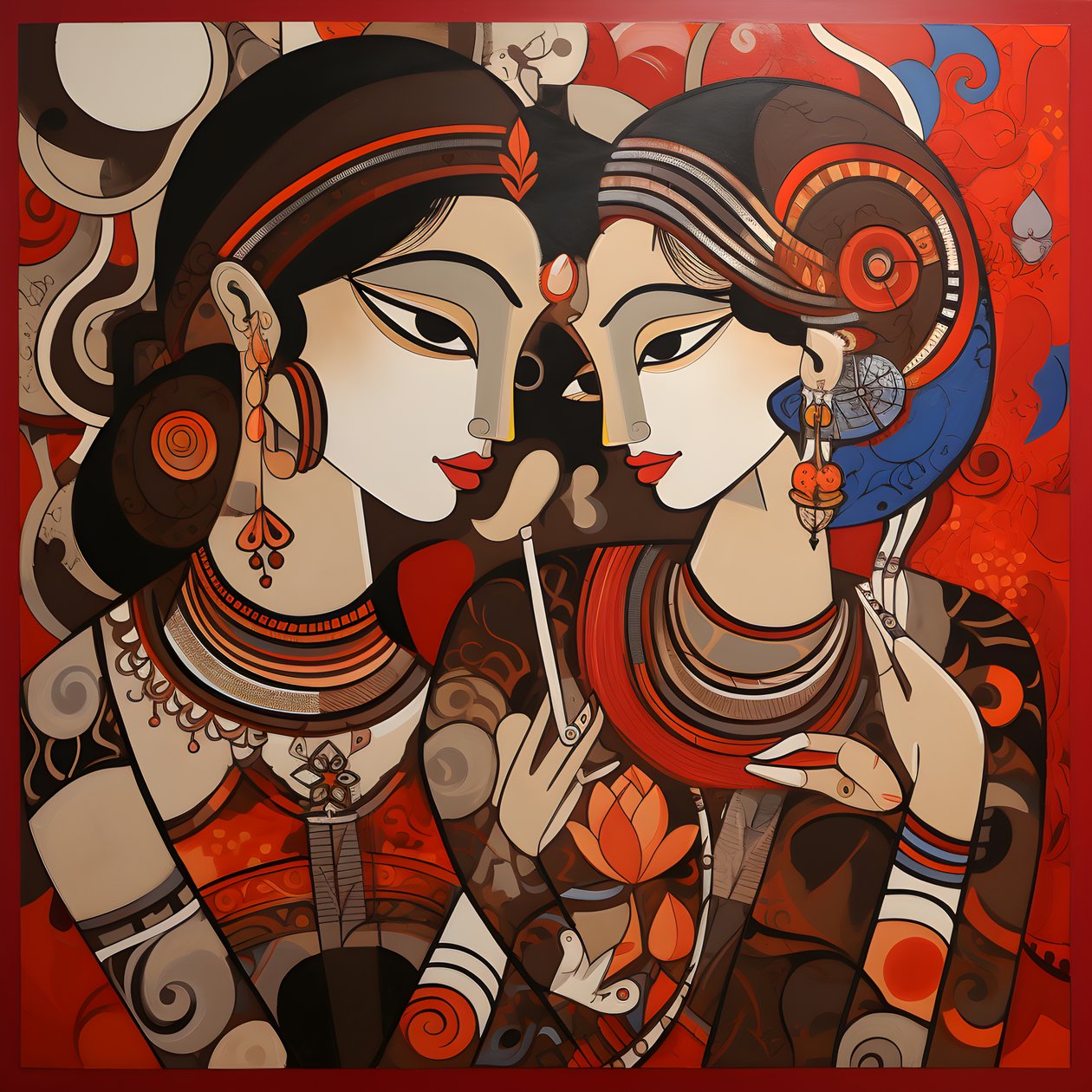 krishna & ansikte 1 av Kurt Heppke