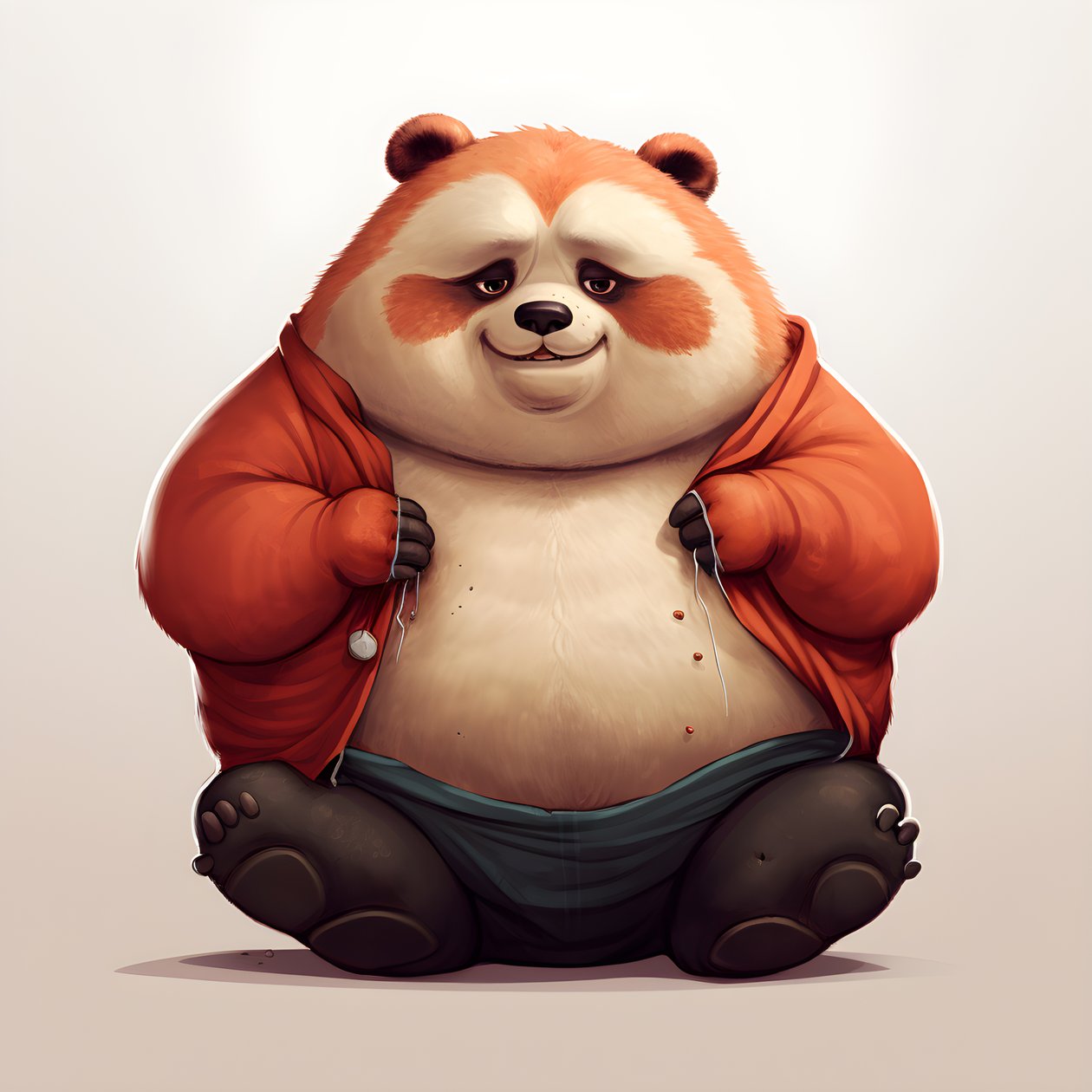 röd panda överviktiga mänskliga barn 2 av Kurt Heppke
