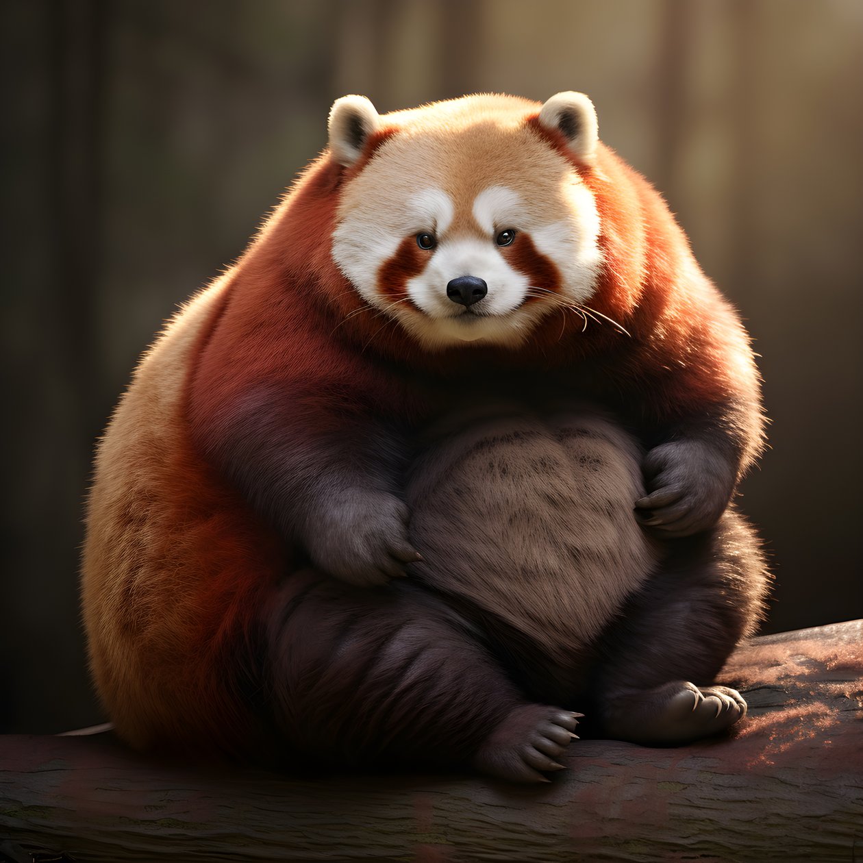 röd panda överviktiga människobarn 4 av Kurt Heppke