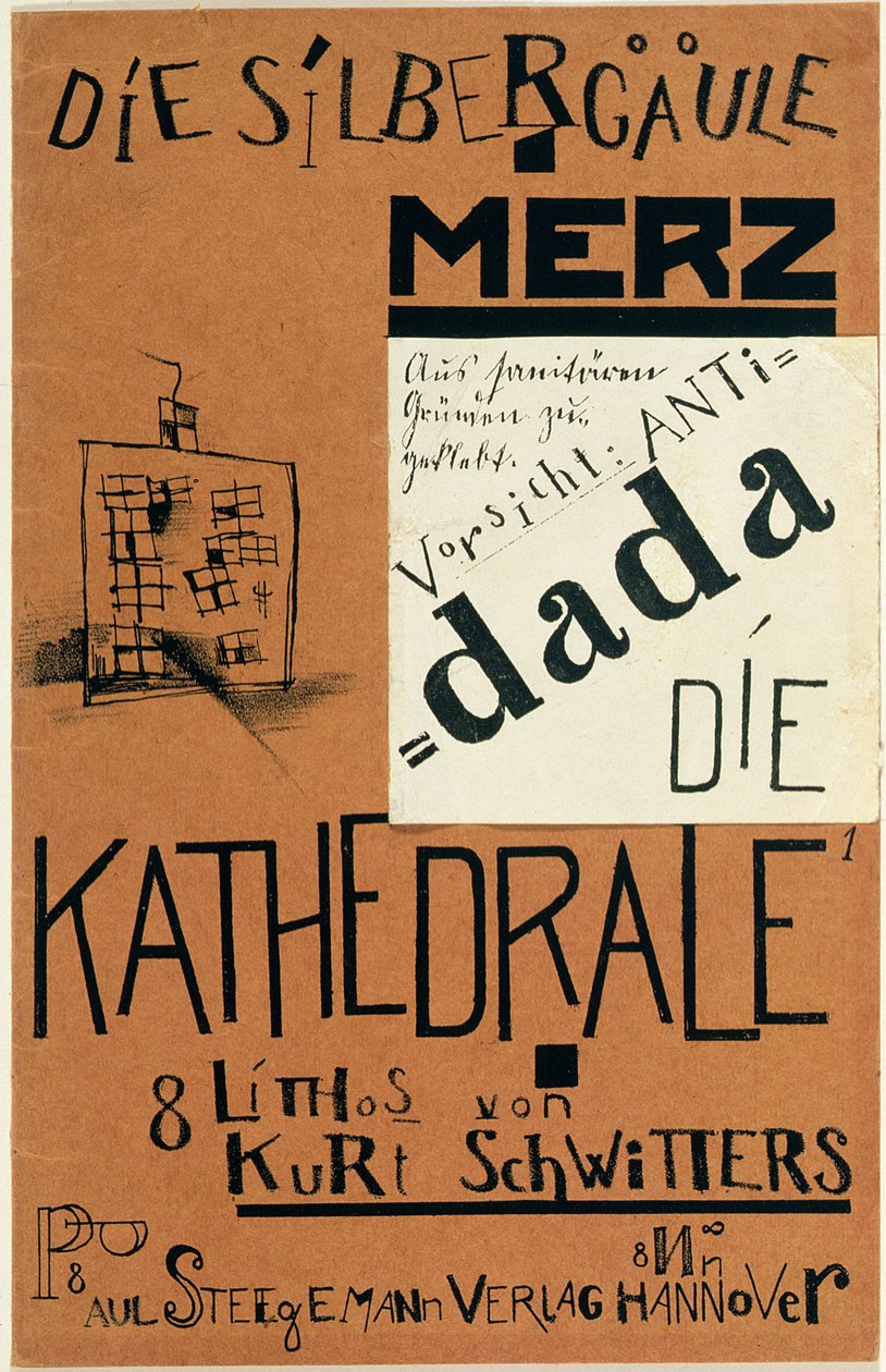 Omslag till "Die Kathedrale" av Kurt Schwitters, publicerad c.1920 av Kurt Schwitters