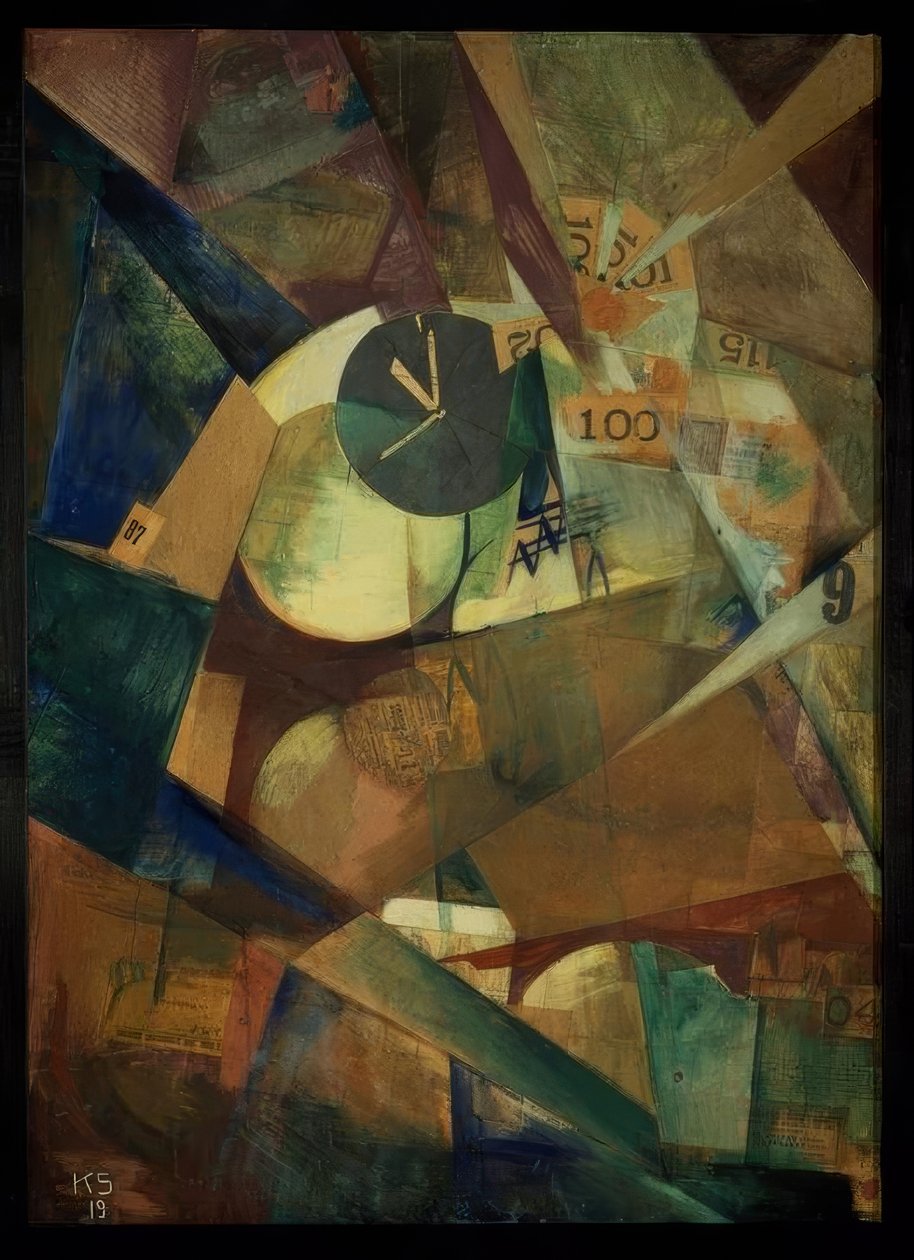 Den stora I-bilden (Merz bild 9 b) av Kurt Schwitters
