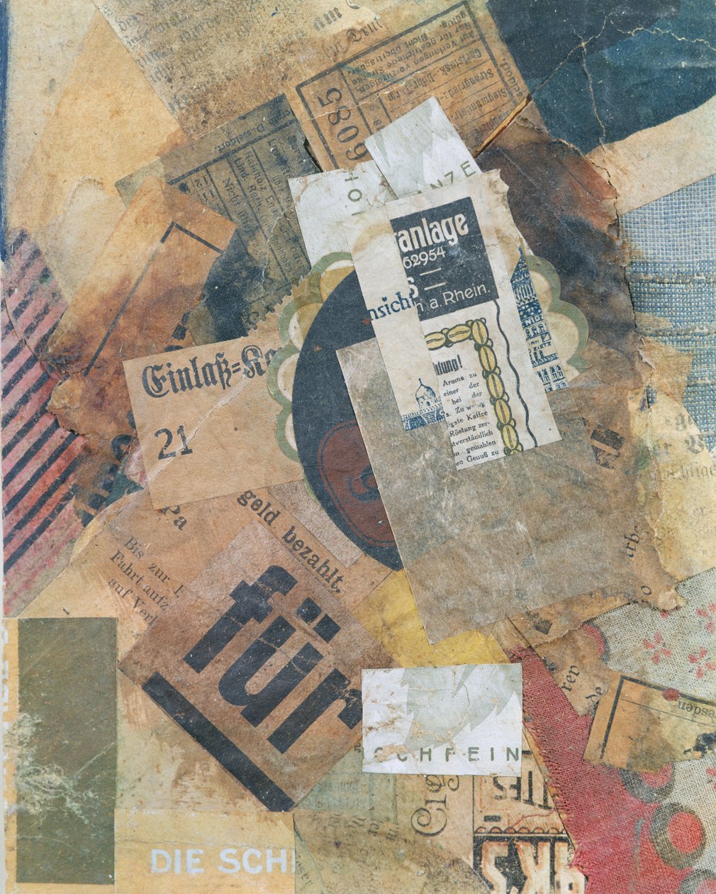 Merz 94 grön fläck, 1920 av Kurt Schwitters