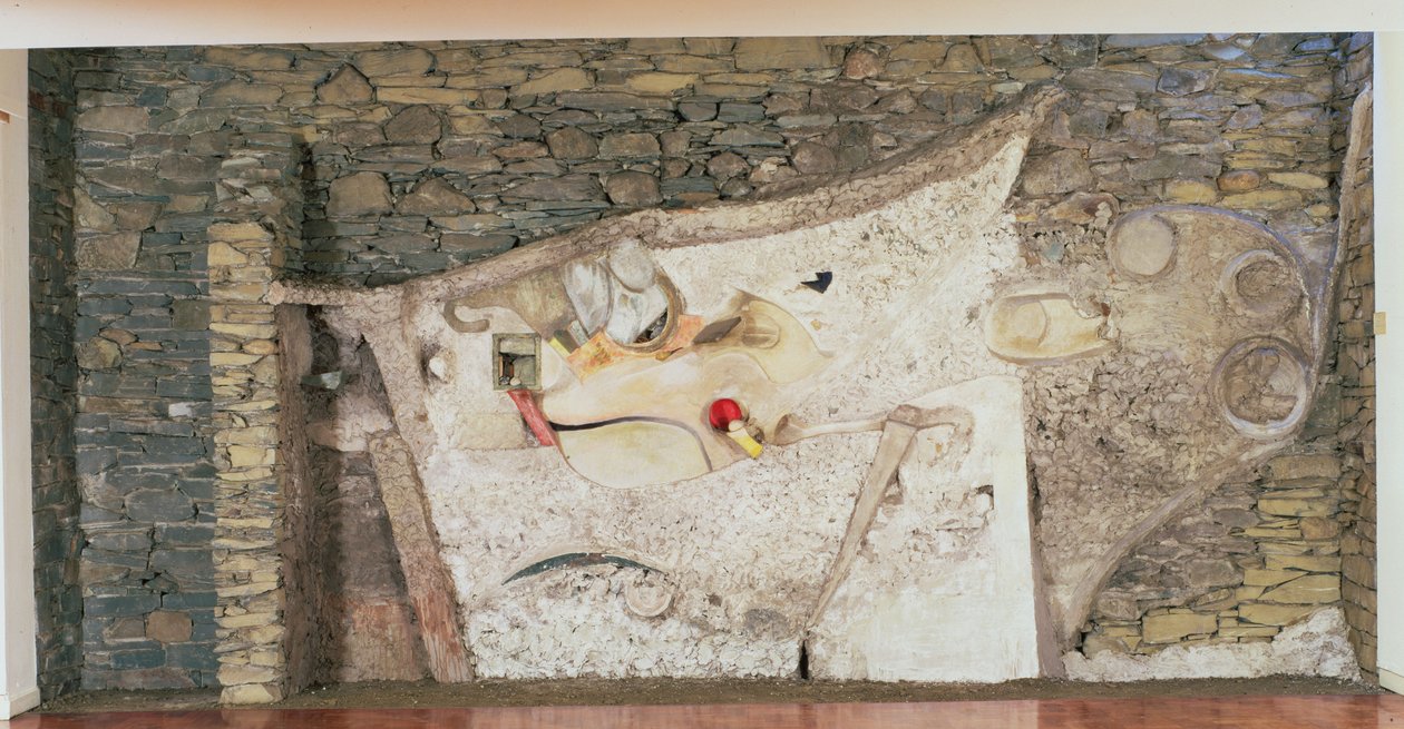"Merzbarn" Väggrelief av Kurt Schwitters
