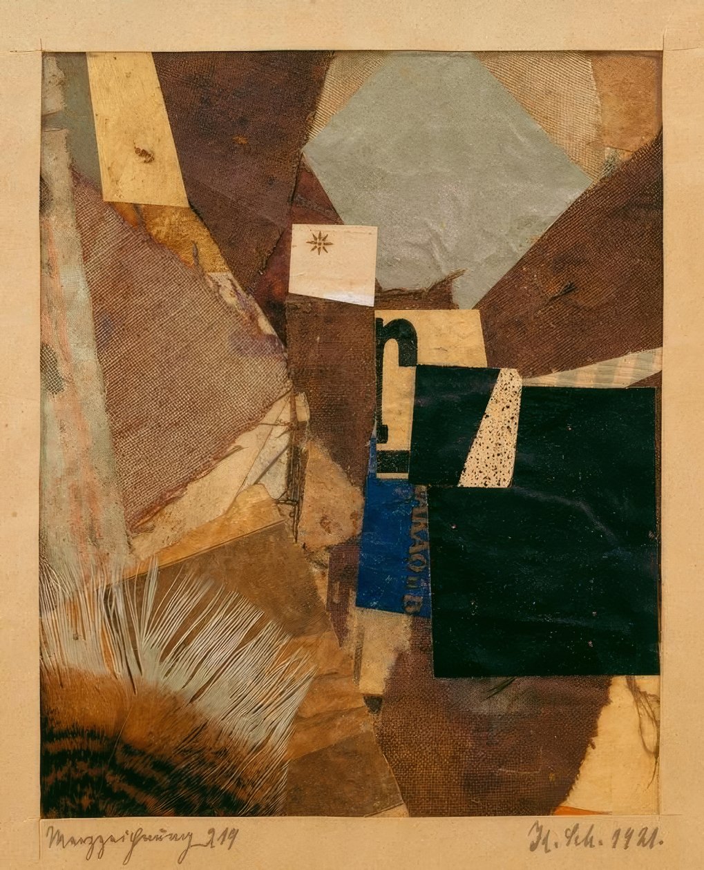 Merz ritning 219 av Kurt Schwitters