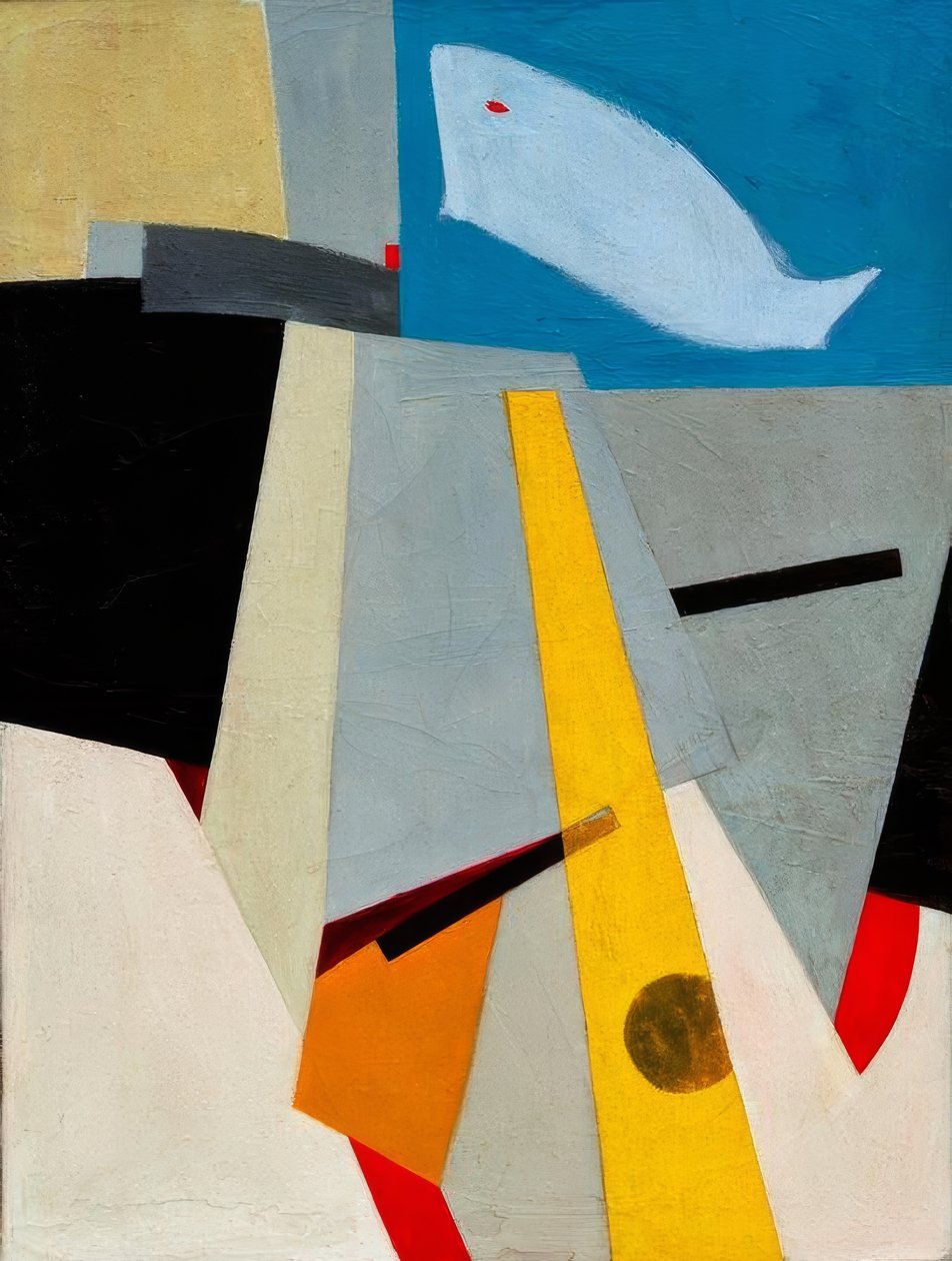 Namnlös (bild med val) av Kurt Schwitters