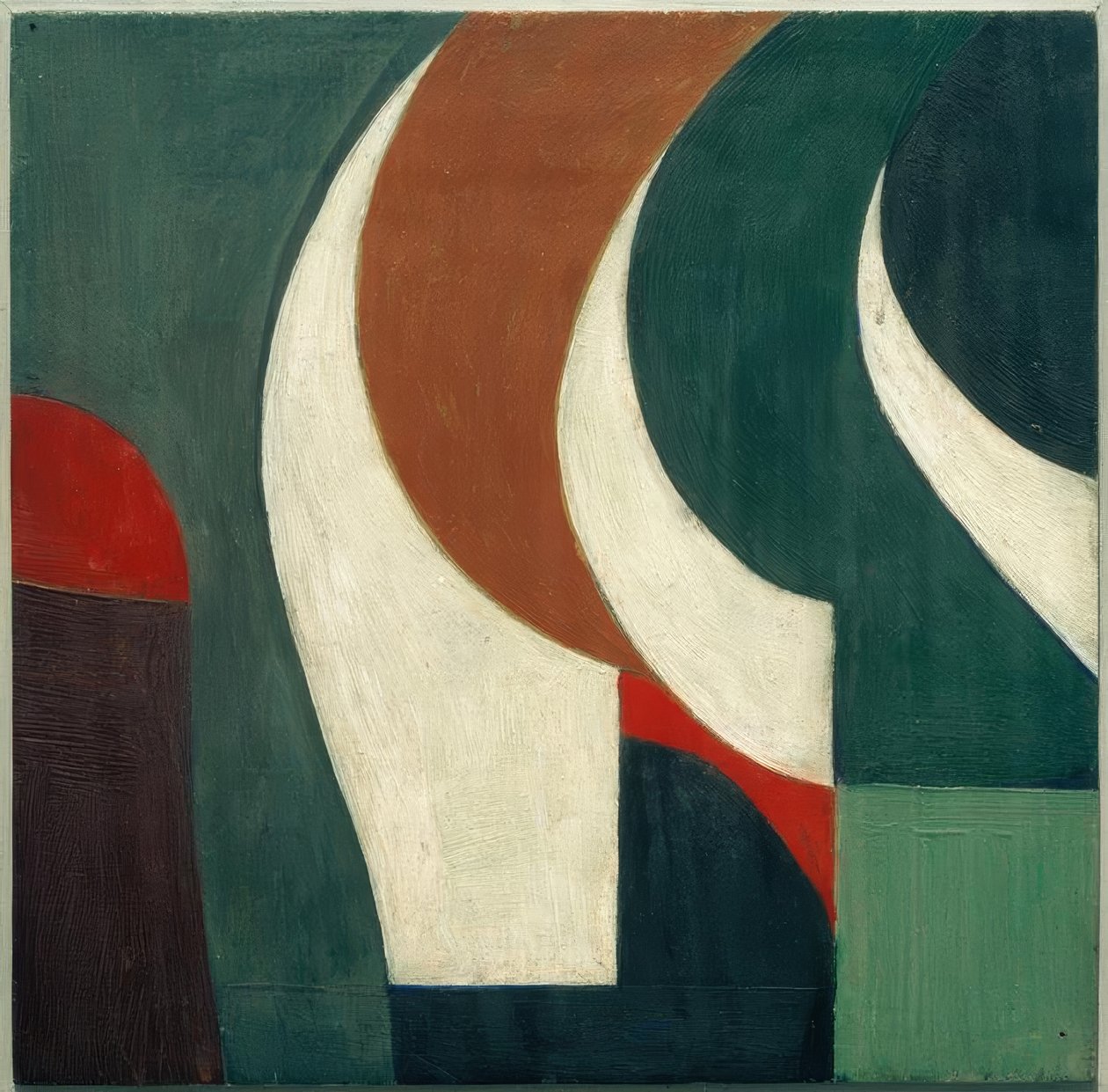 Utan titel (bild med tre vita skärar) av Kurt Schwitters