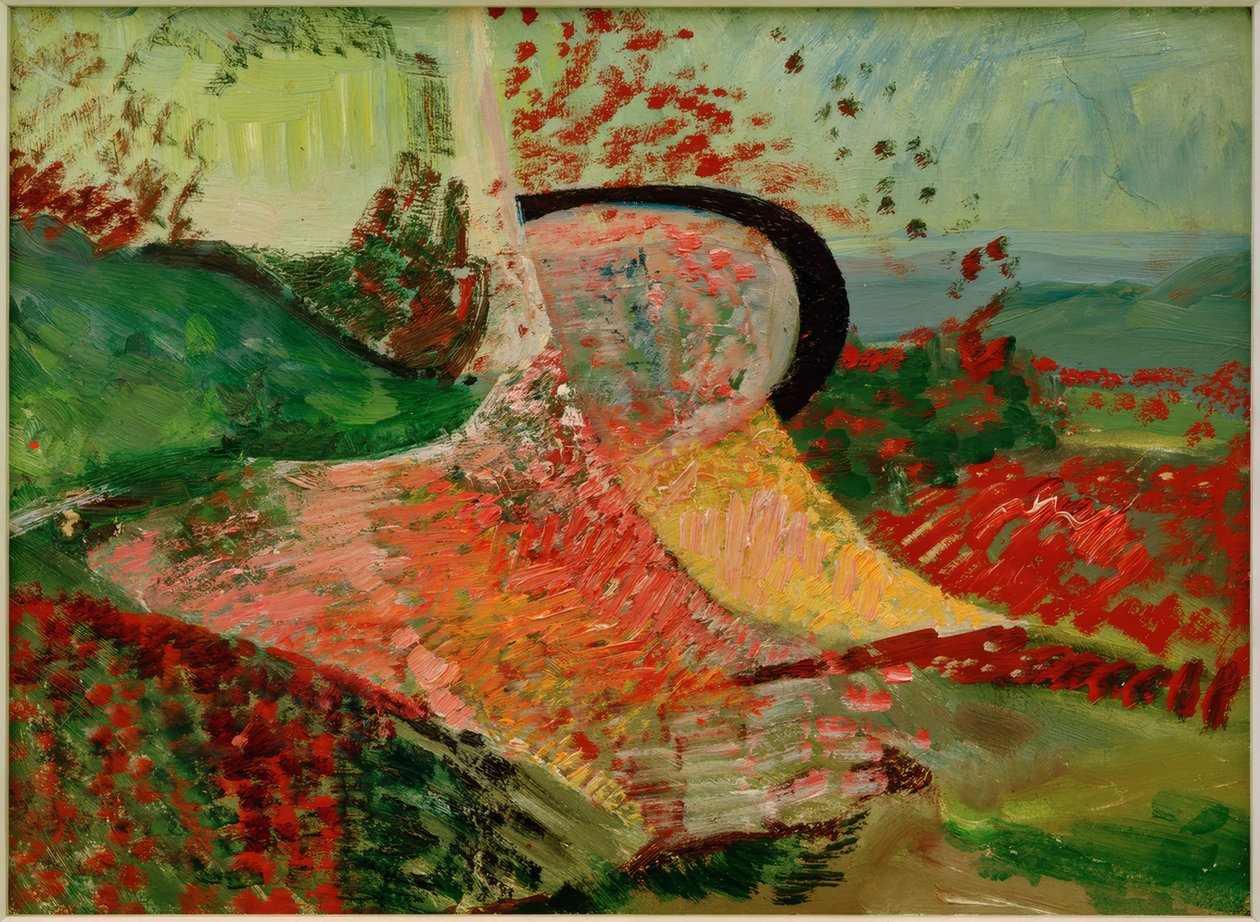 Namnlös (landskap - abstraktion) av Kurt Schwitters