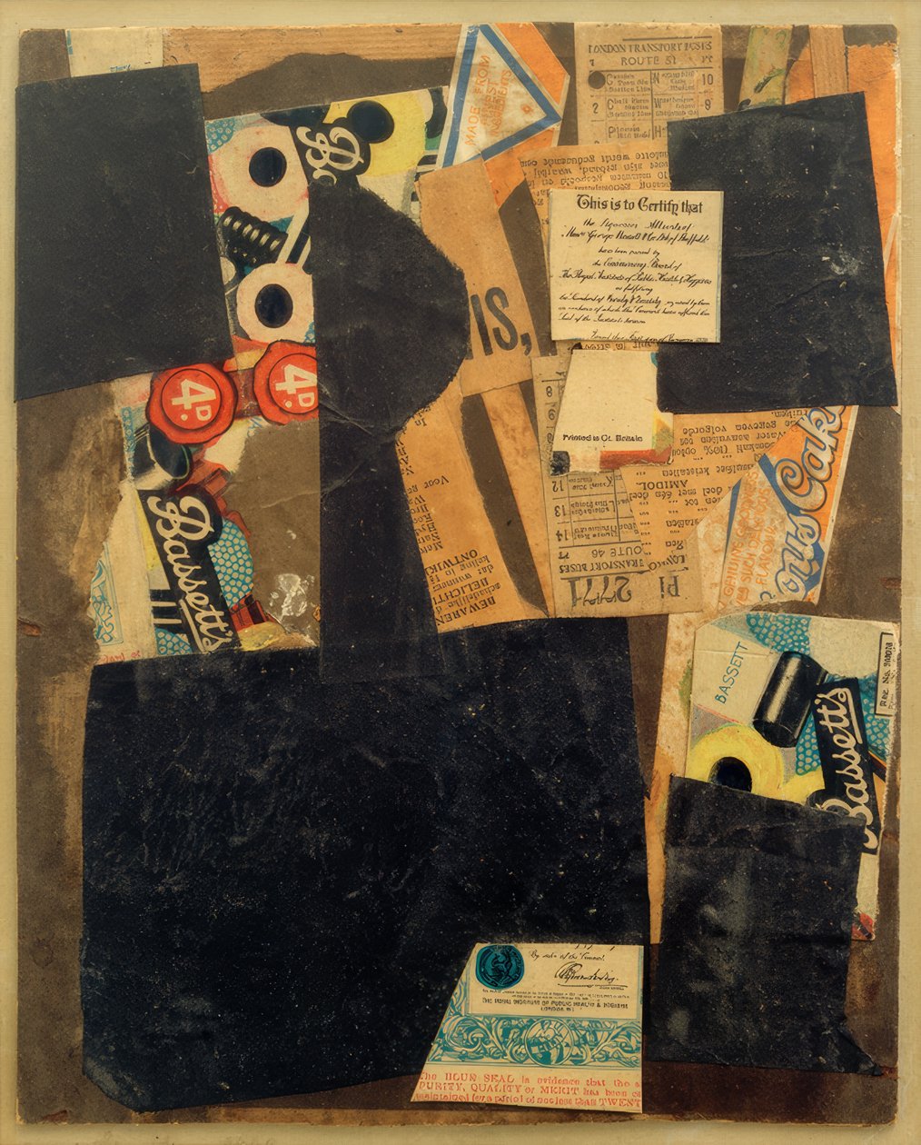 Ohne Titel (Detta är för att intyga det) av Kurt Schwitters