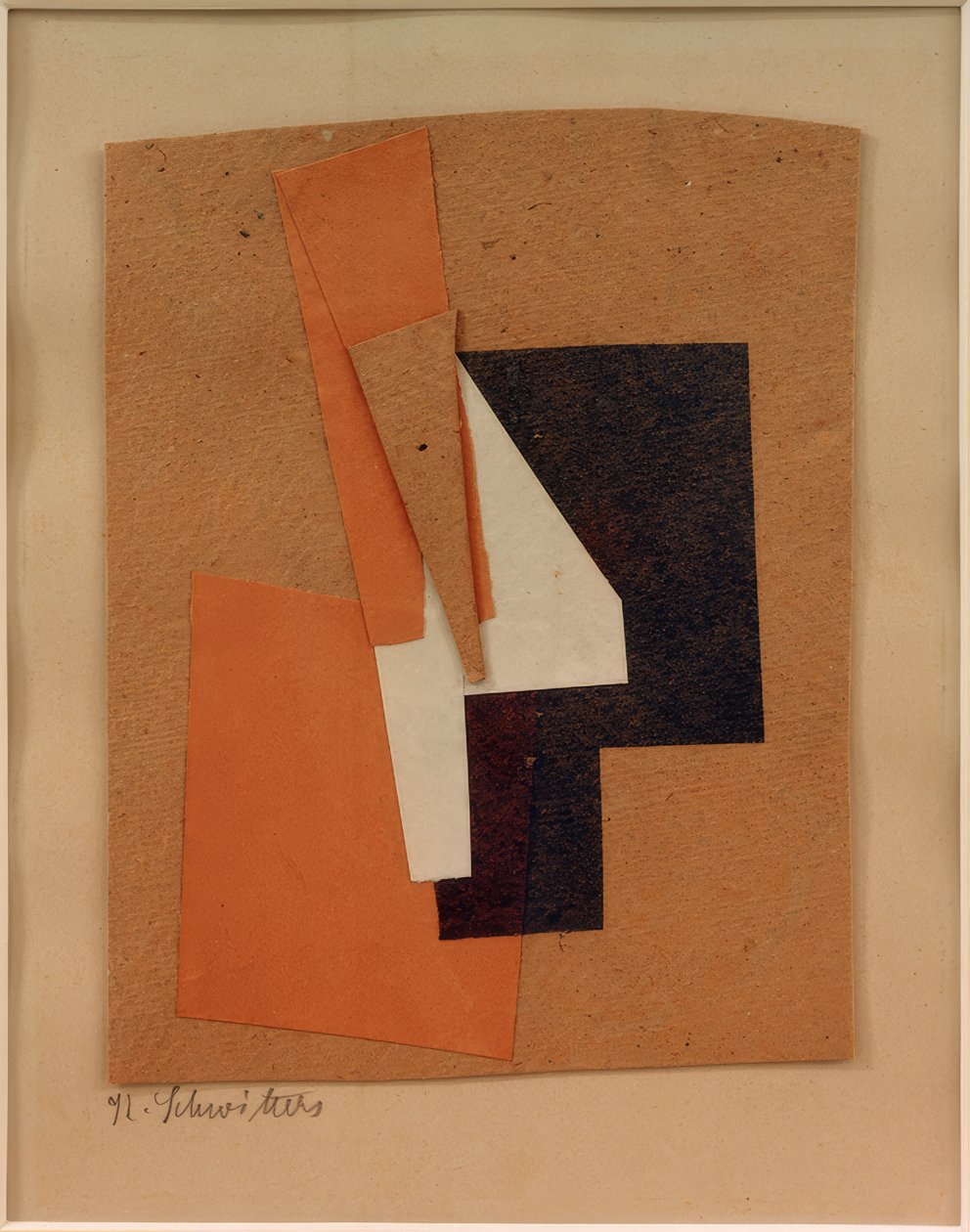 Namnlös (grå, blå, röd, vit) av Kurt Schwitters