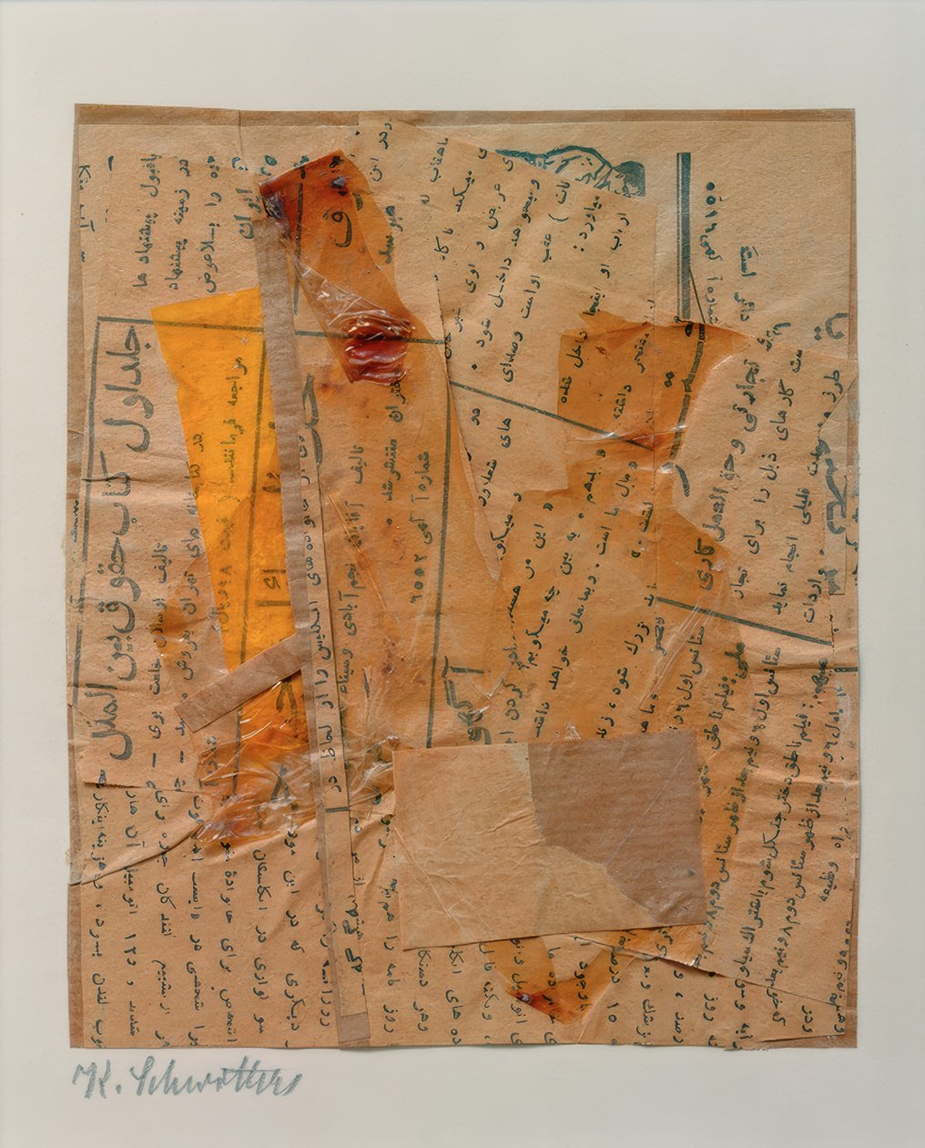 Utan titel (med delar av Koranen) av Kurt Schwitters
