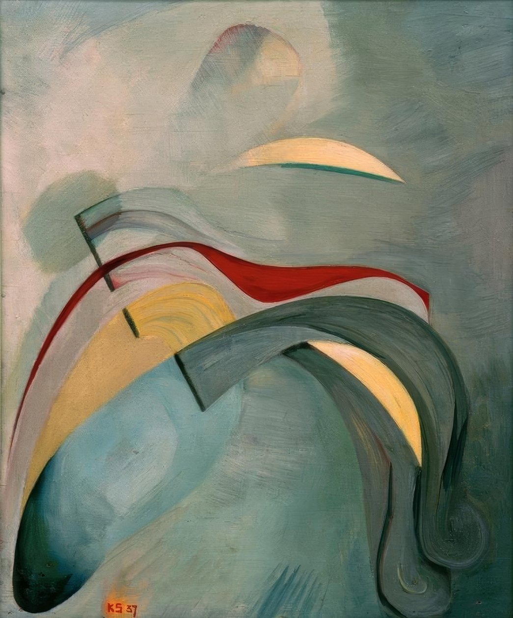 Röd linje (1) av Kurt Schwitters
