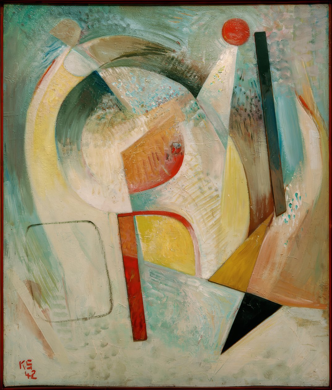 Röd cirkel av Kurt Schwitters