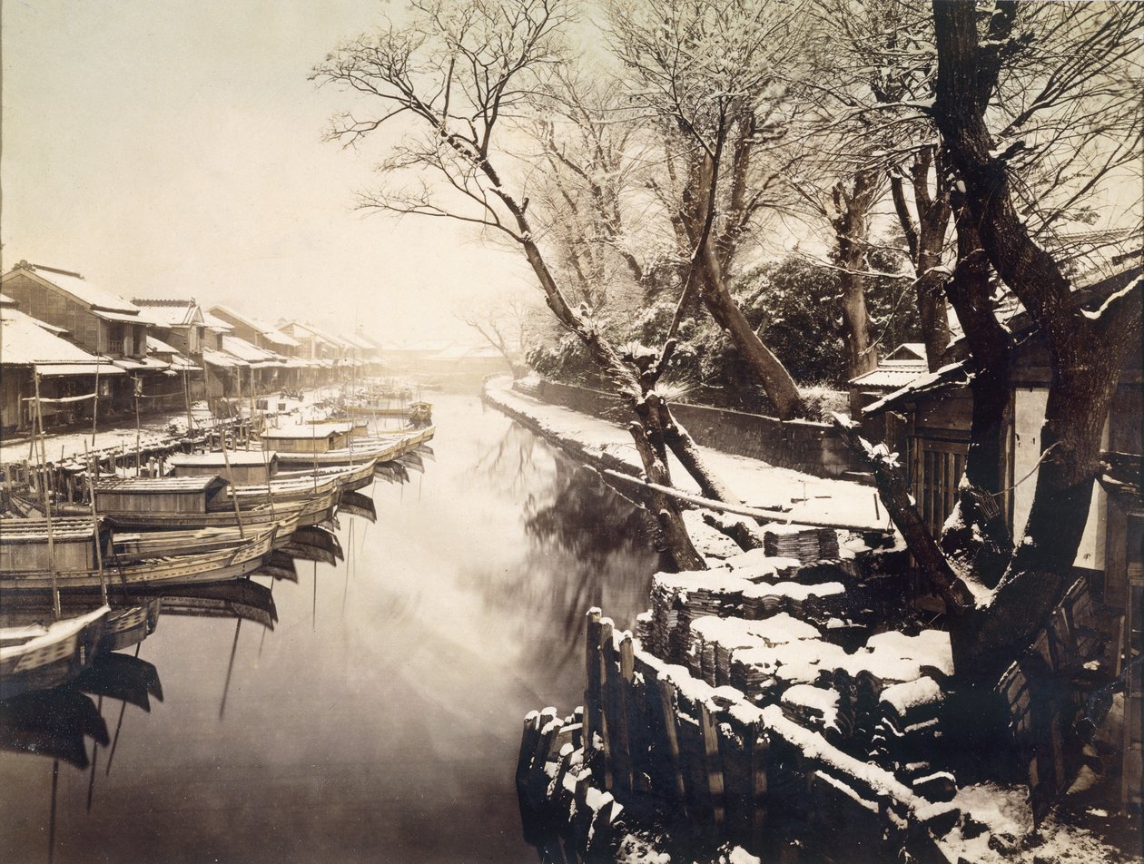 Sanya Bori (detalj), ca 1880 (albumenprint med original handkolorering) av Kusakabe Kimbei