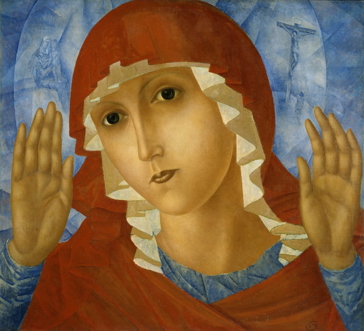 The Mother of God of Tenderness Towards Evil Hearts av Kuzma Petrov Vodkin
