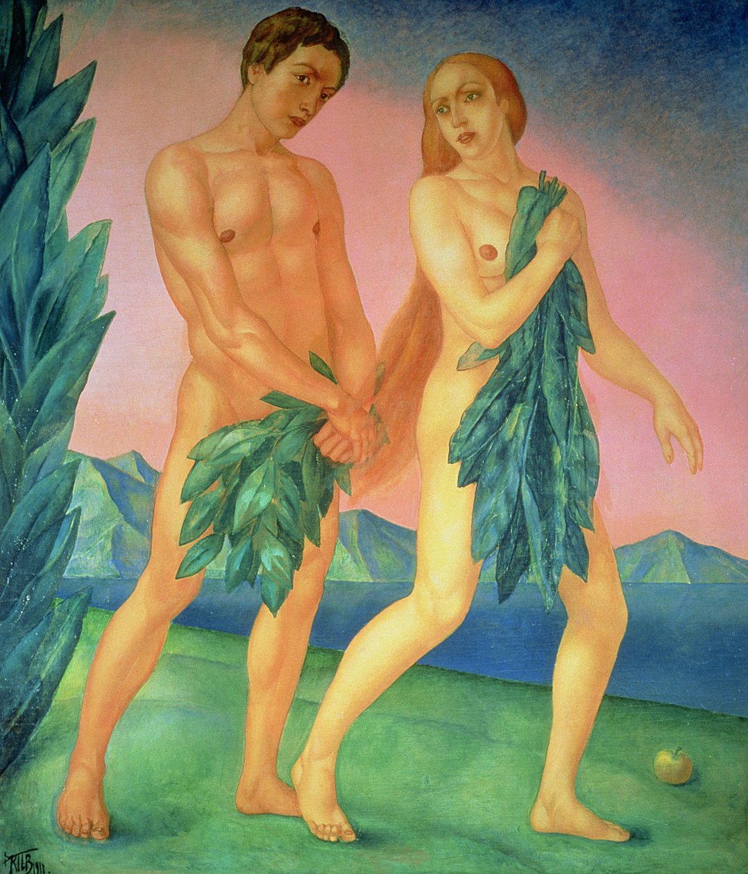 Utdrivningen från paradiset, 1911 av Kuzma Sergeevich Petrov Vodkin