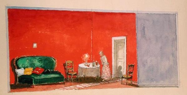Skiss av Feodor Dostojevskijs (1821-81) Bröderna Karamazov, 1927 (wc på papper) av Kuzma Sergeevich Petrov Vodkin