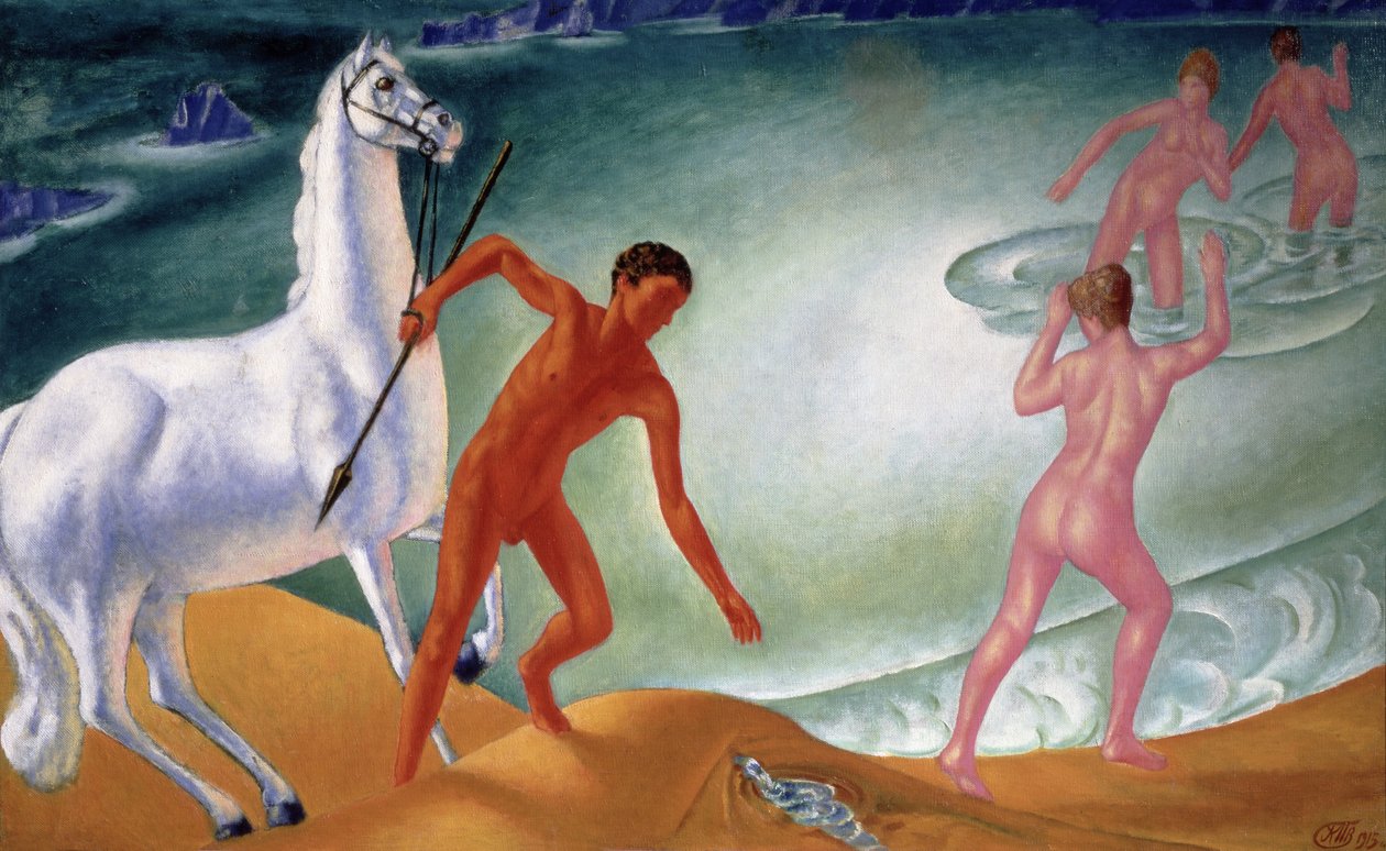 Den törstige krigaren, 1915 av Kuzma Sergeevich Petrov Vodkin