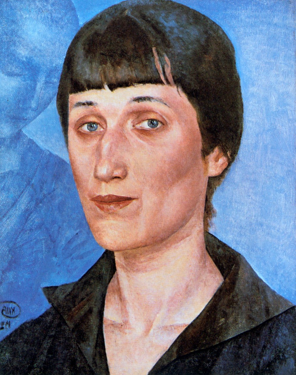 Porträtt av Anna Akhmatova, 1922 av Kuz