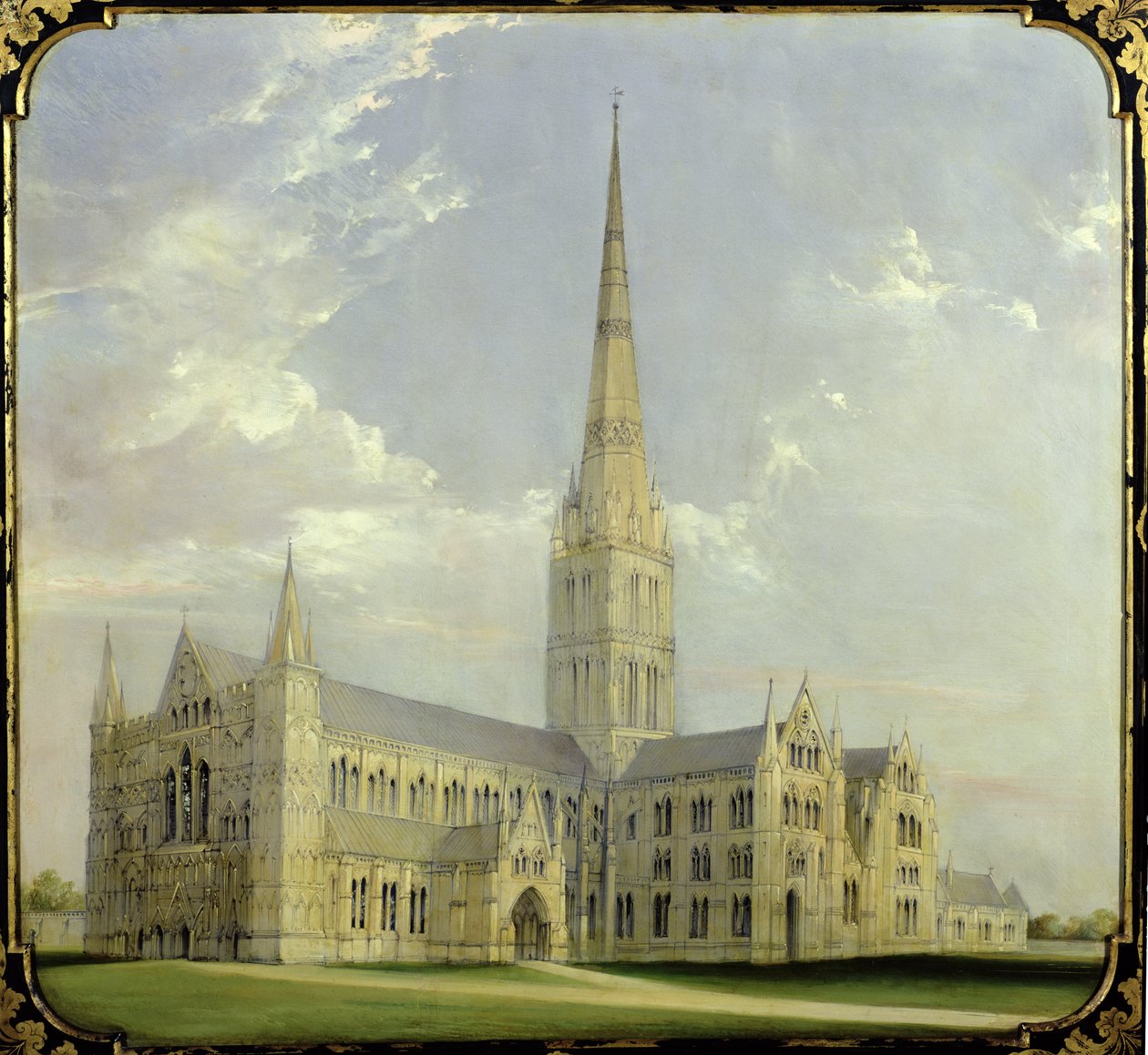 Salisbury Cathedral (olja) av L. and Bettridge, H. Jennens