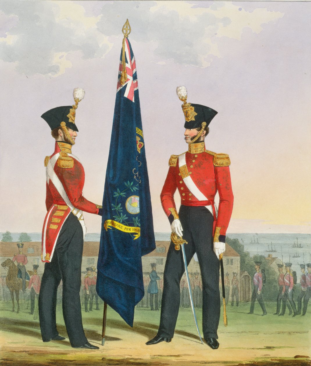 Royal Marines (Subalterns) 2:a löjtnant bär divisionsfärger, skylt 15 från 