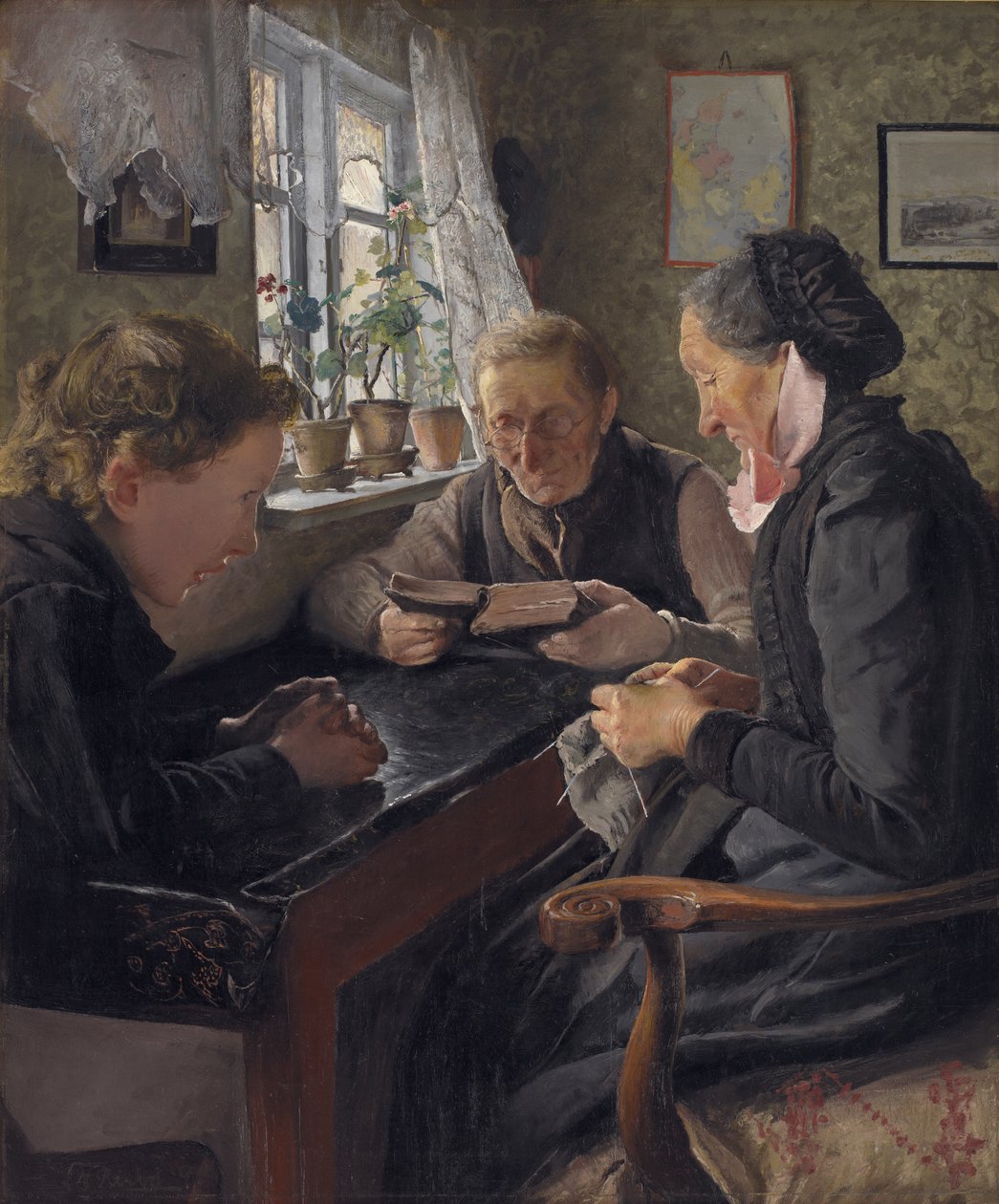 Ett barn besöker sina morföräldrar på en söndag av Laurits Andersen Ring