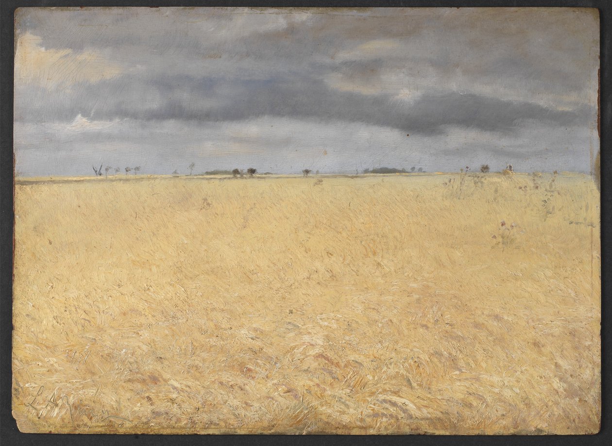 Ett rågfält nära Ring Village av Laurits Andersen Ring