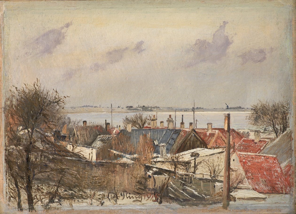 Utsikt från Roskilde mot fjorden av Laurits Andersen Ring