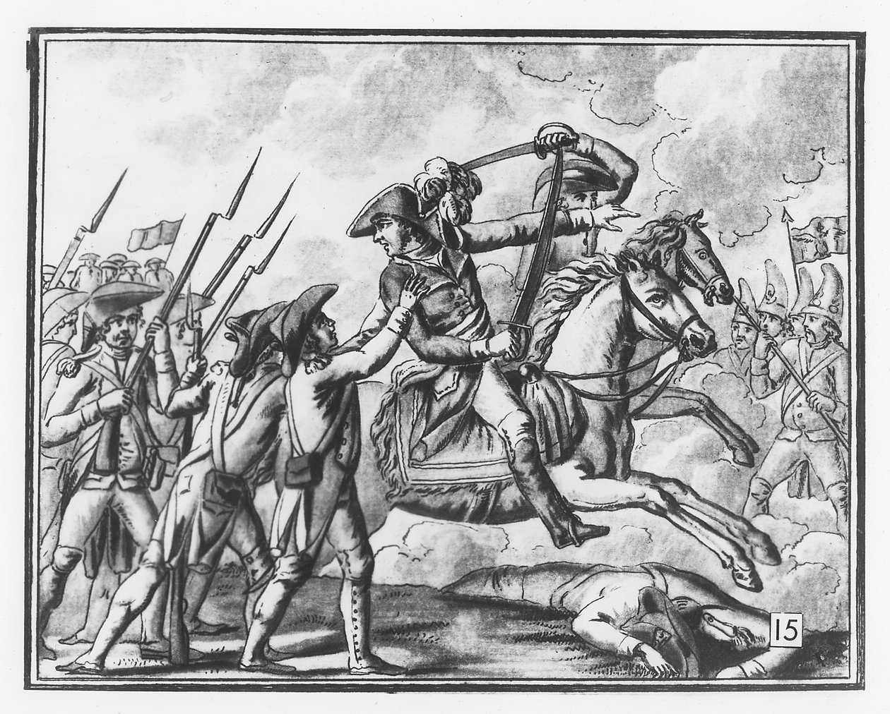 General Jouberts död i slaget vid Novi, 1799 av L.F. Labrousse