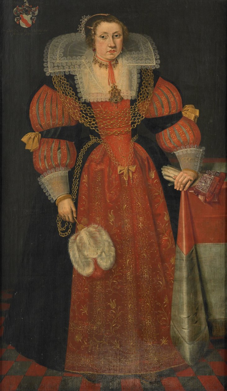 Porträtt av Sophia de Vervou (ca 1613-71) av L.J. Woutersin