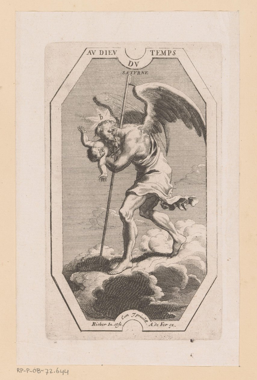Saturnus Au Dieu du Temps Saturne (titel på objekt) Planeter (serietitel) av L. Richer