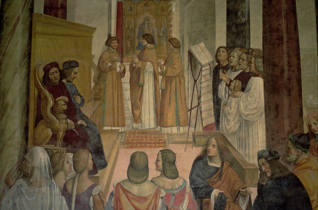 Körscen, från St. Benedictus liv av L. Signorelli