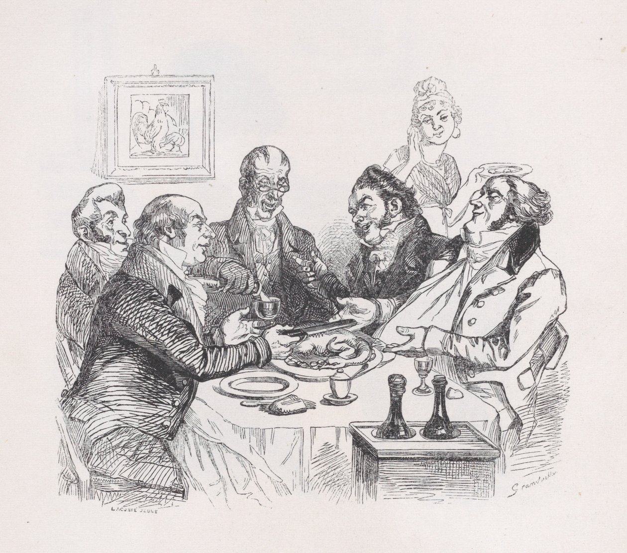 Praise of Chicken från The Complete Works of Béranger, 1836. av Lacoste