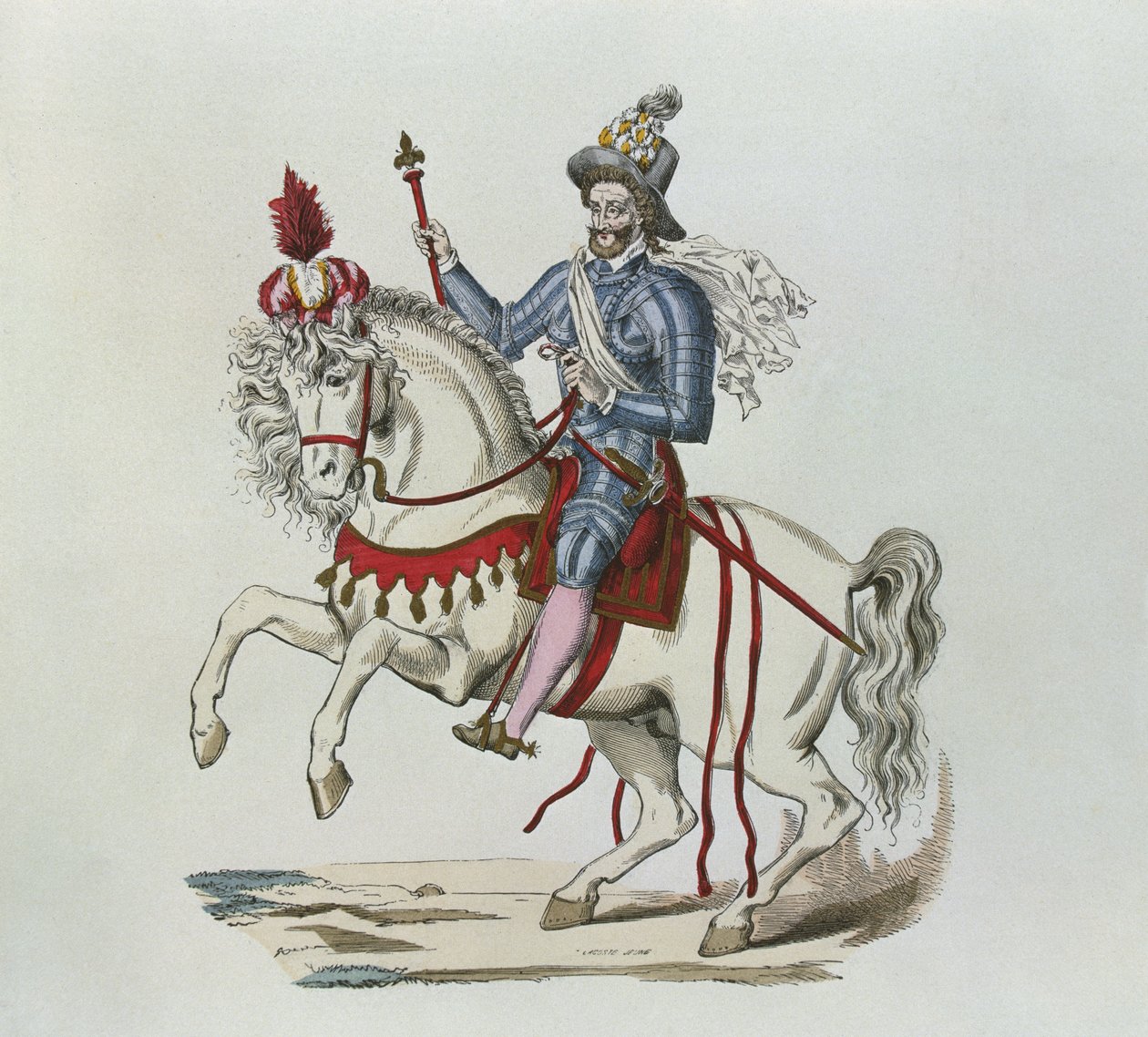 Ridsporträtt av Henri IV 1596 av Lacoste jeune
