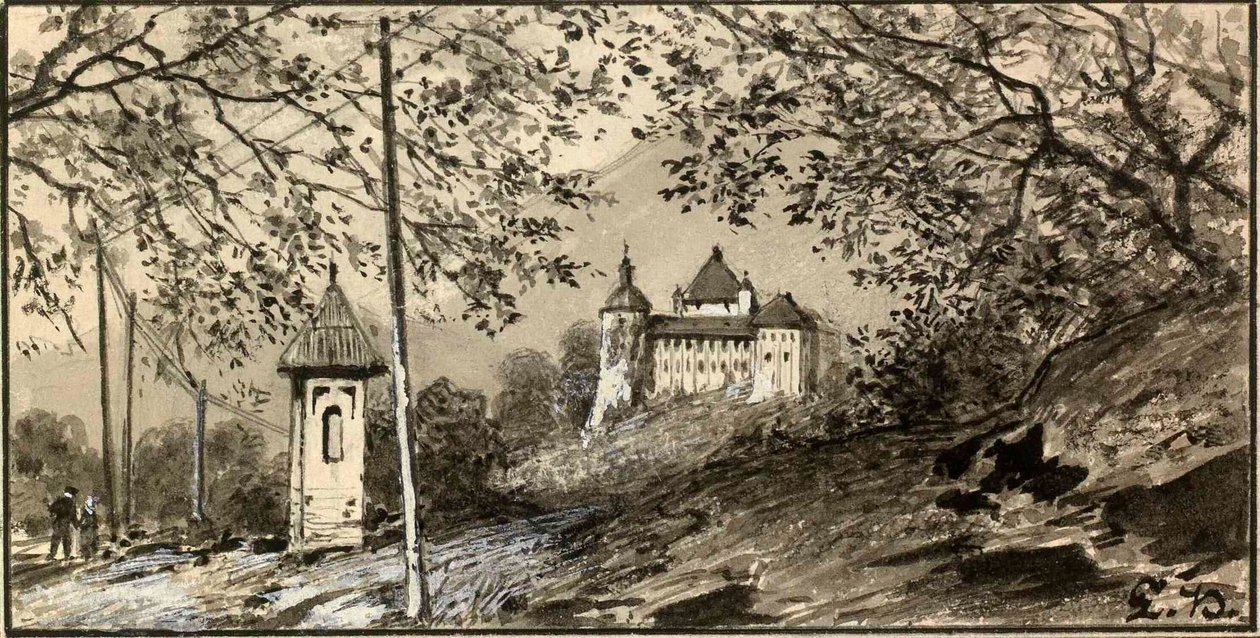  Pogled na skofjeloski gradn av Ladislav Benesch