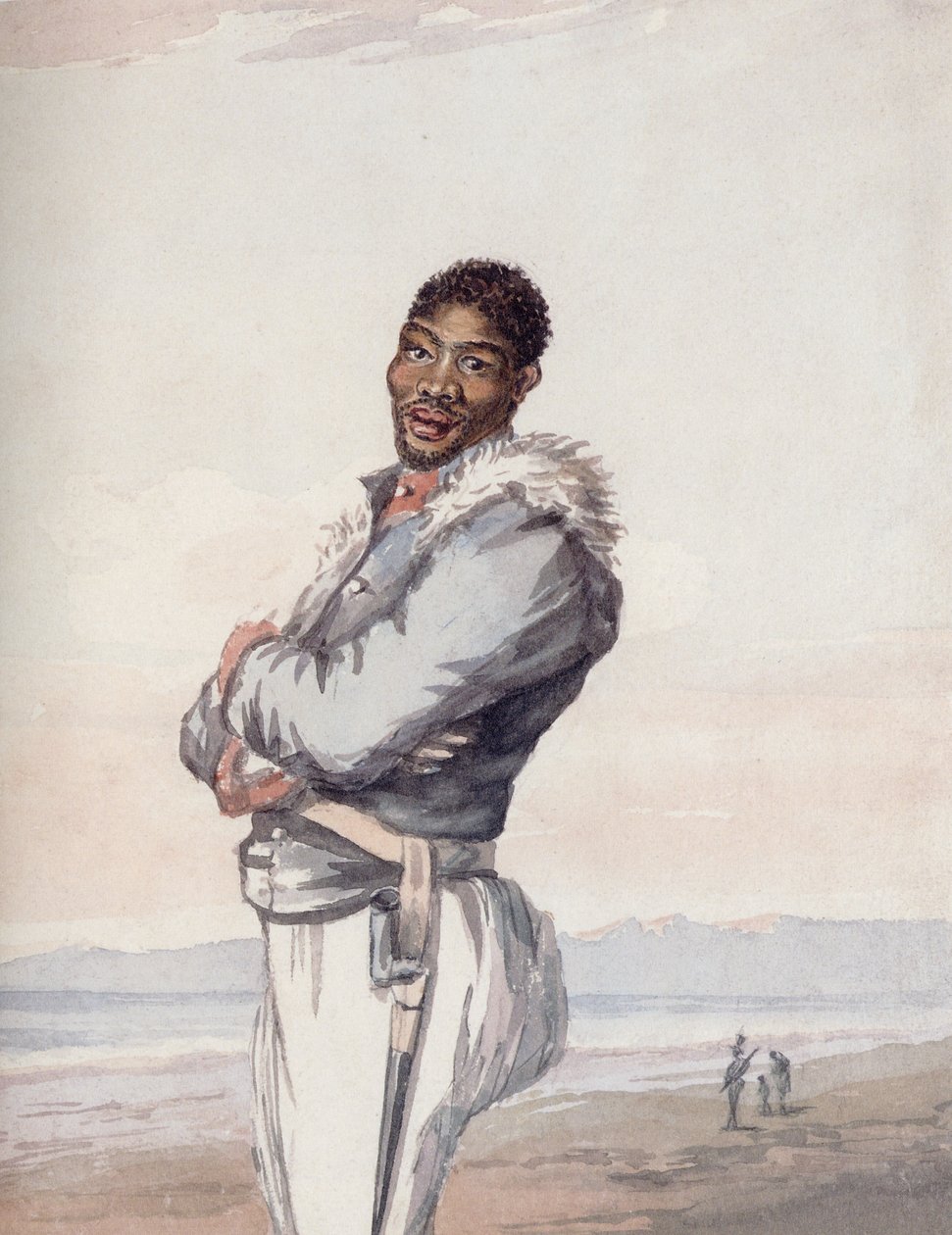 Detta är en soldat från Hottentot -kåren, som bildades av VOC 1795 av Lady Anne Barnard