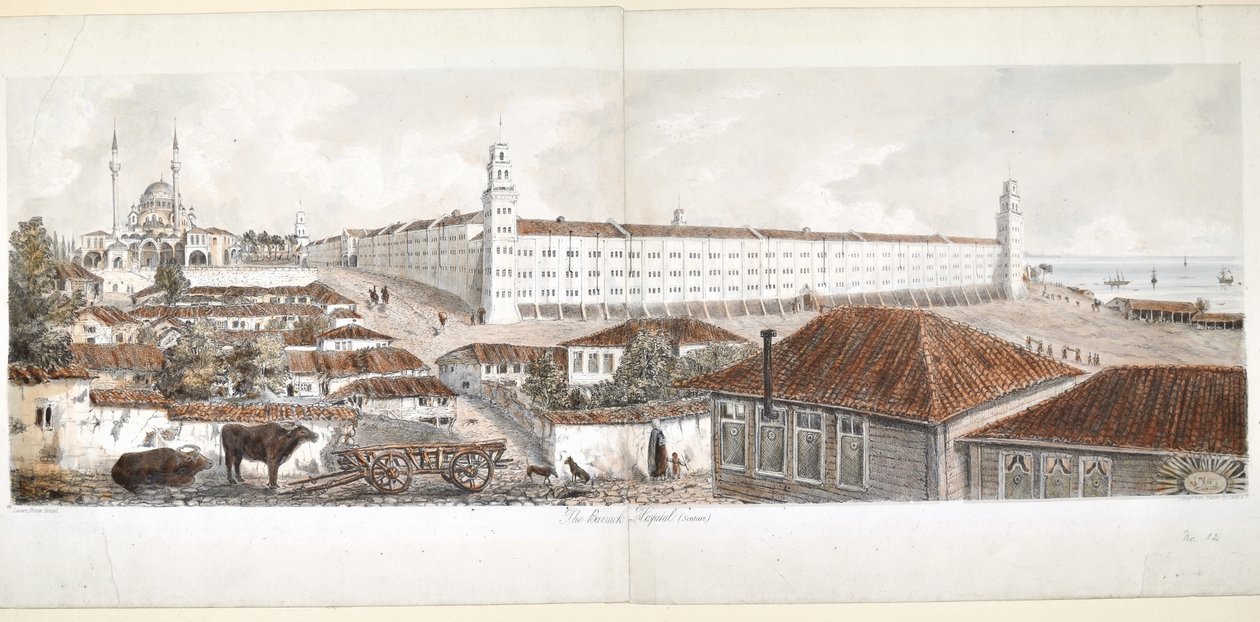 Utsikt över Barack Hospital i Scutari, 1857 av Lady Alicia Blackwood