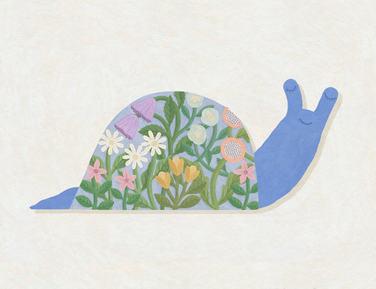 Vårblommande snigel, 2023 (digital) av Lady Ann de Borja