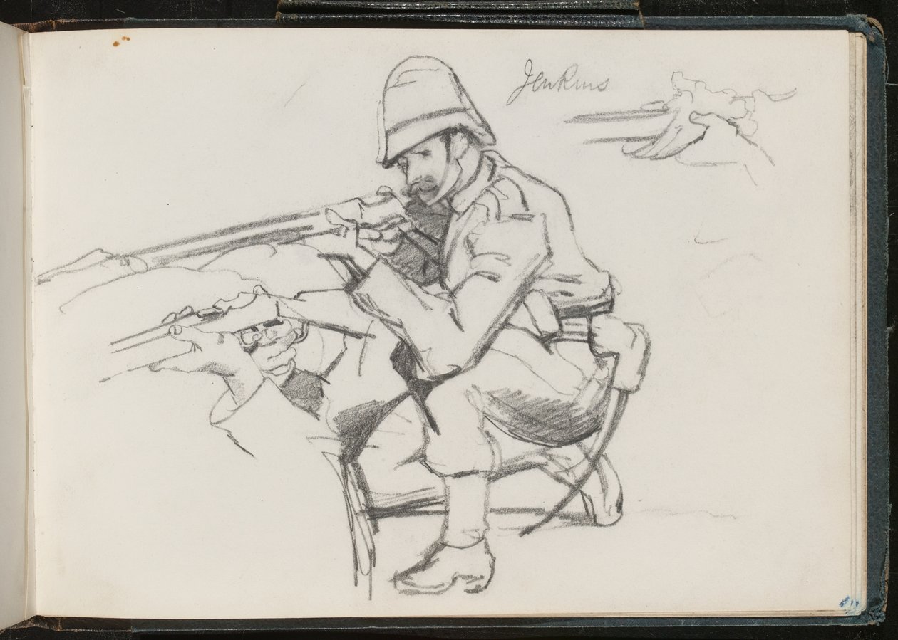 ?Jenkins? knäböjer för eld, 1879 av Lady Butler
