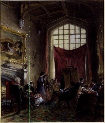 Vårt vardagsrum, Piccadilly (akvarell) av Lady Honoria Cadogan