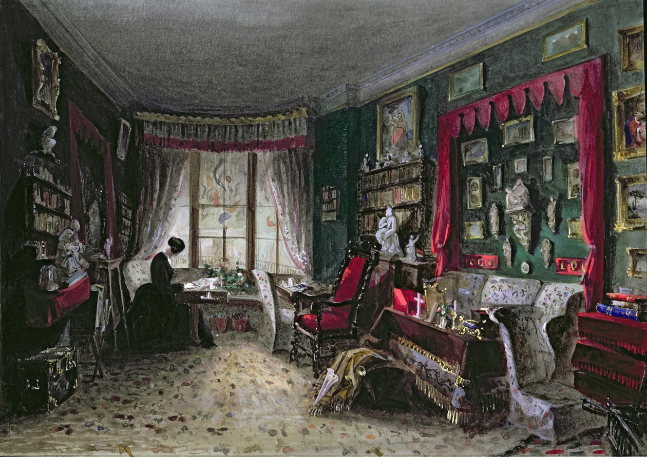 Vårt vardagsrum i London, 1849 av Lady Honoria Cadogan