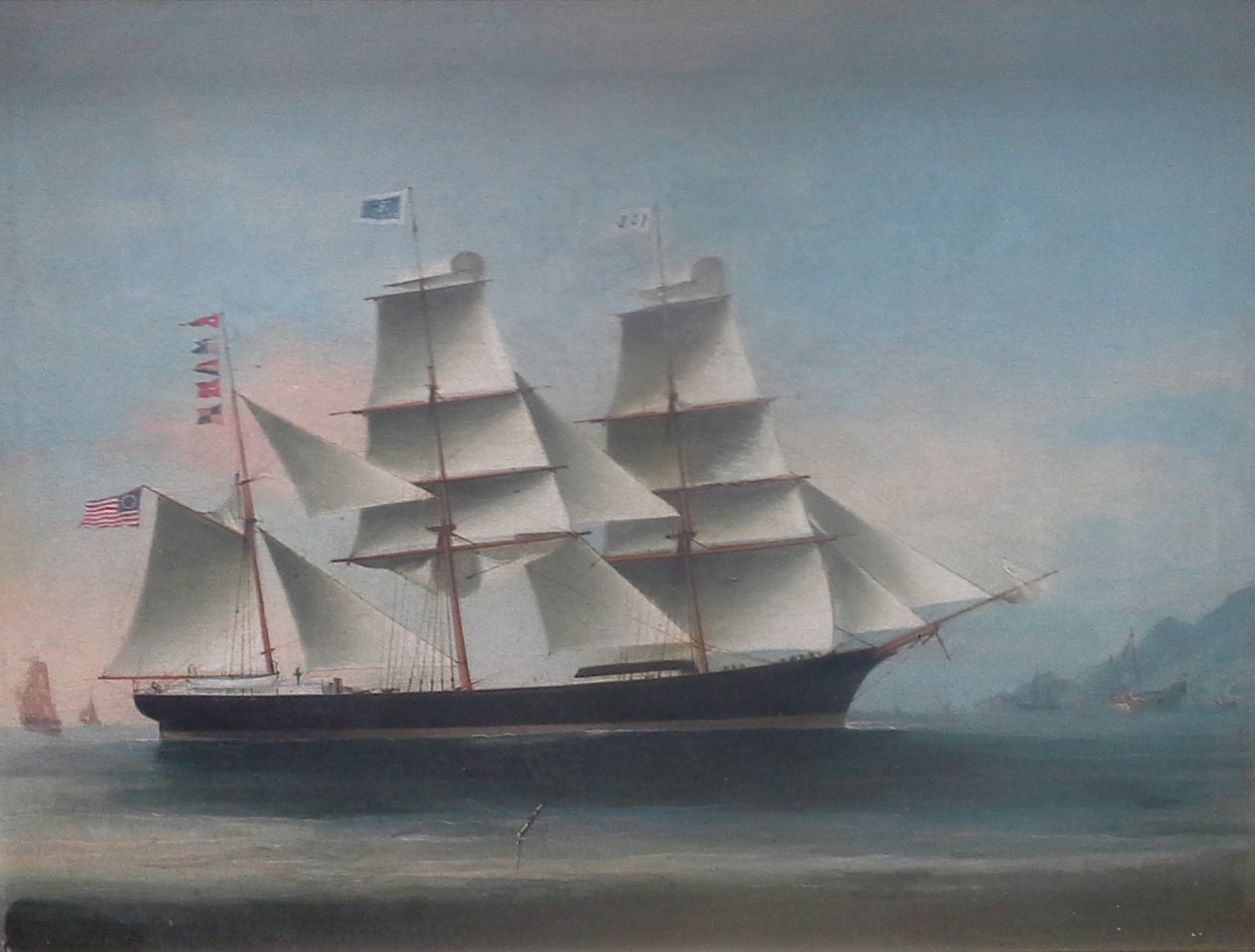 Barken Dioscuren anländer till Hong Kong, 1885, av Lai Sung av Lai Sung