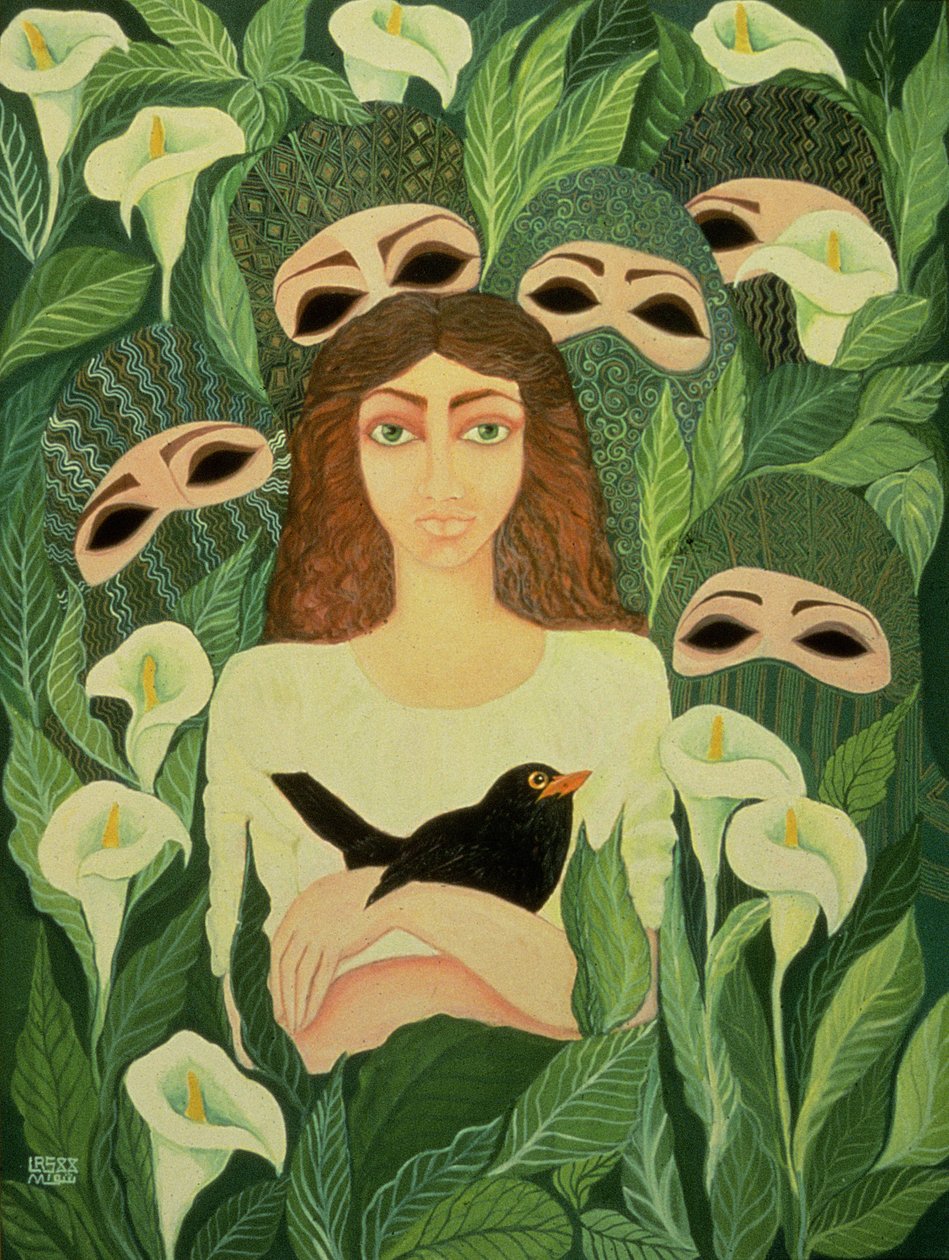 The Prisoner, 1988 (akryl på duk) av Laila Shawa