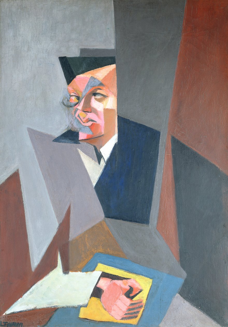 Porträtt av Tristan Tzara av Lajos Tihanyi