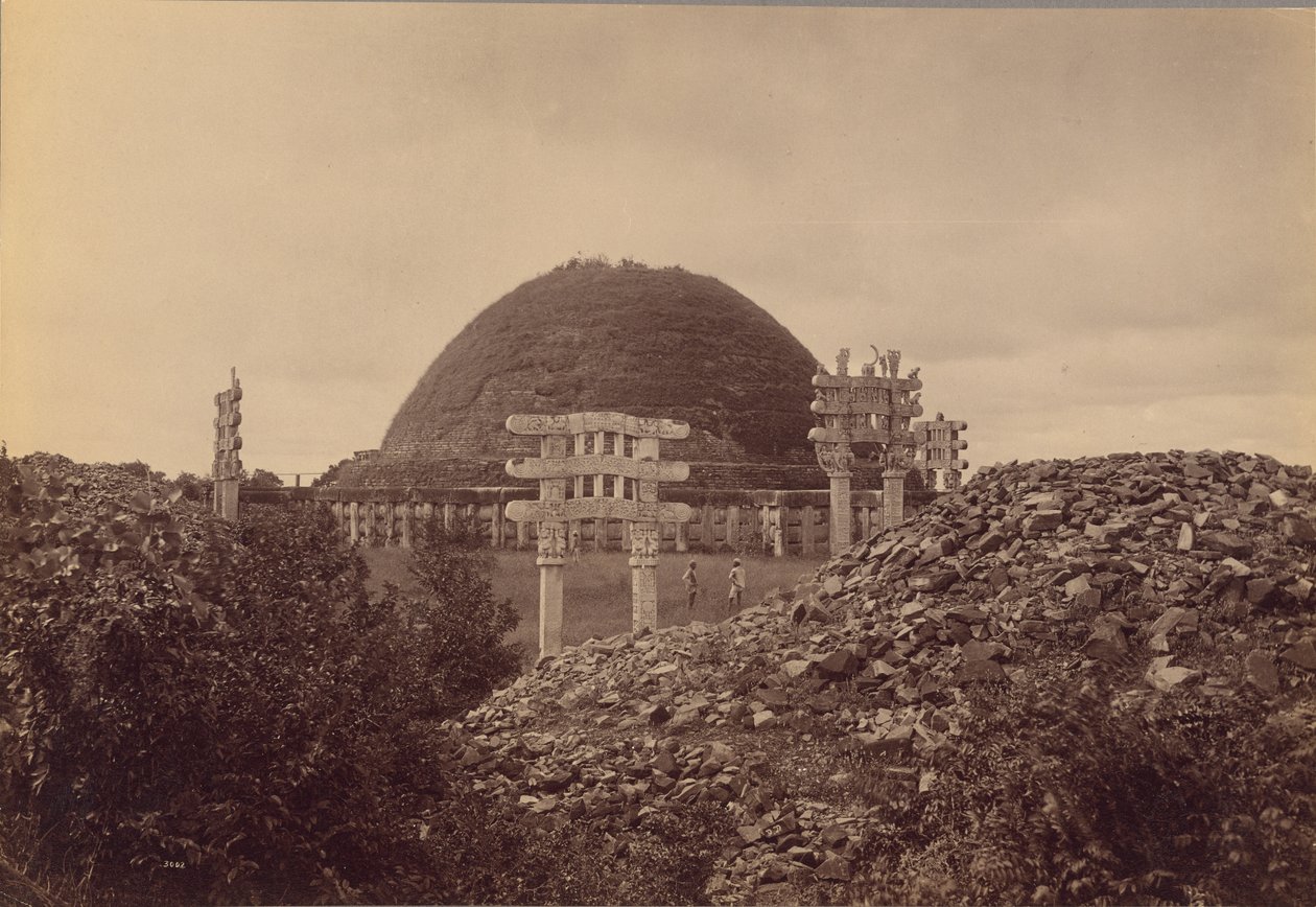 Allmän utsikt över Sanchi Tope, Bhopal District av Lala Deen Dayal