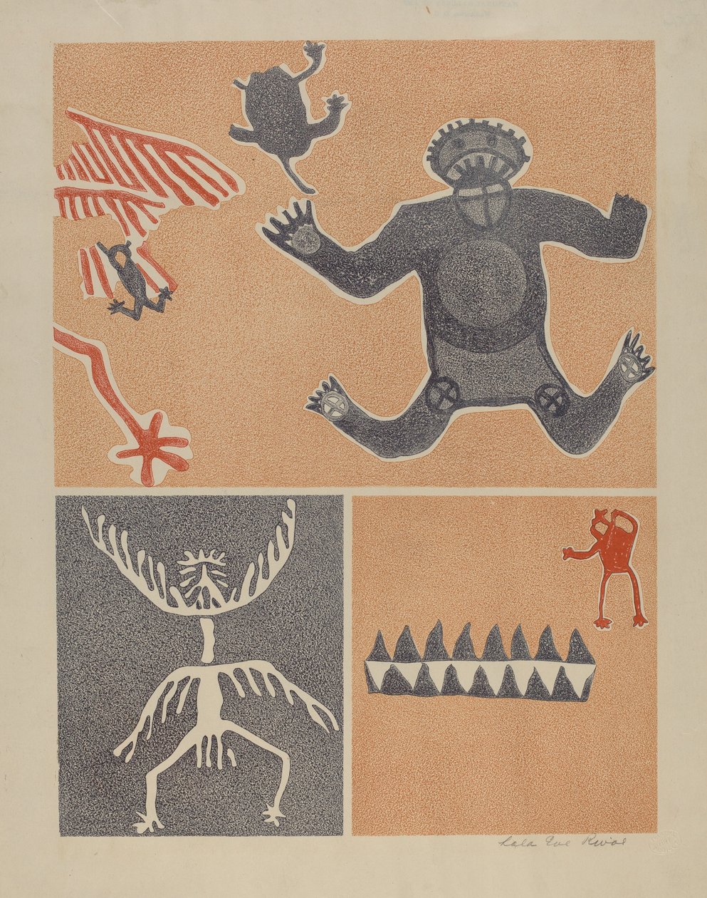 Petroglyph - Människofigurer av Lala Eve Rivol